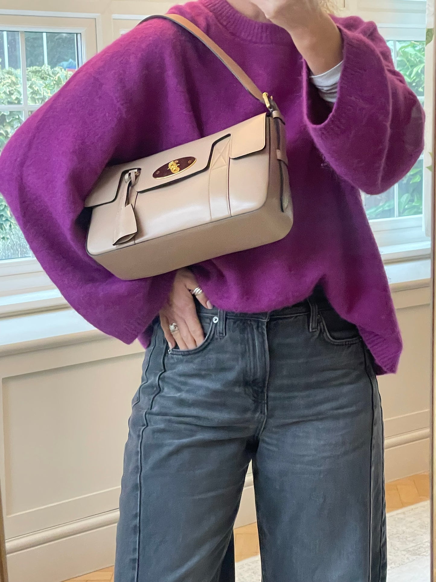 Preloved Mulberry East, West Bayswater Shoulder Bag