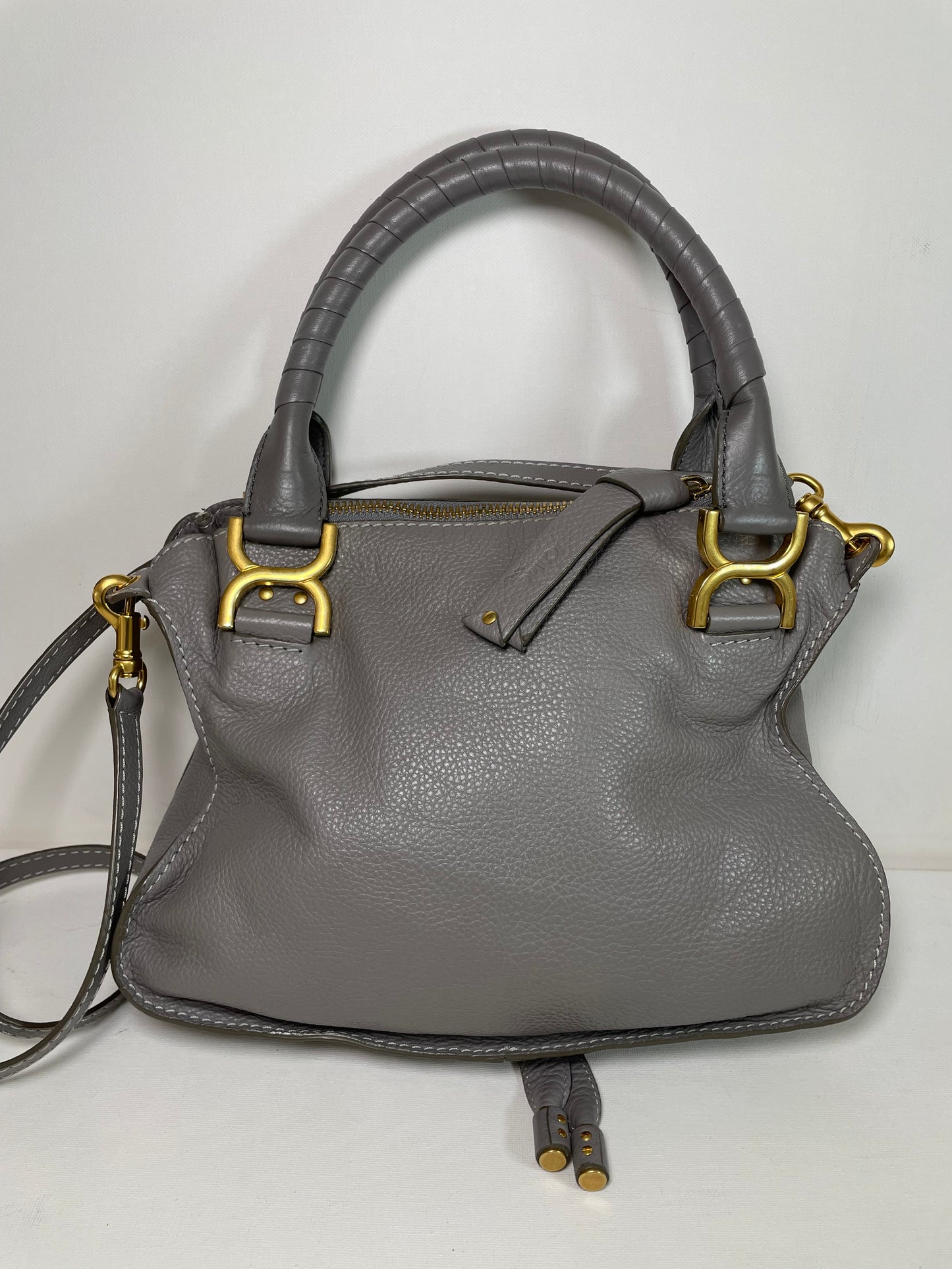 Preloved Chloe Marcie Satchel Bag with Long Strap, Small