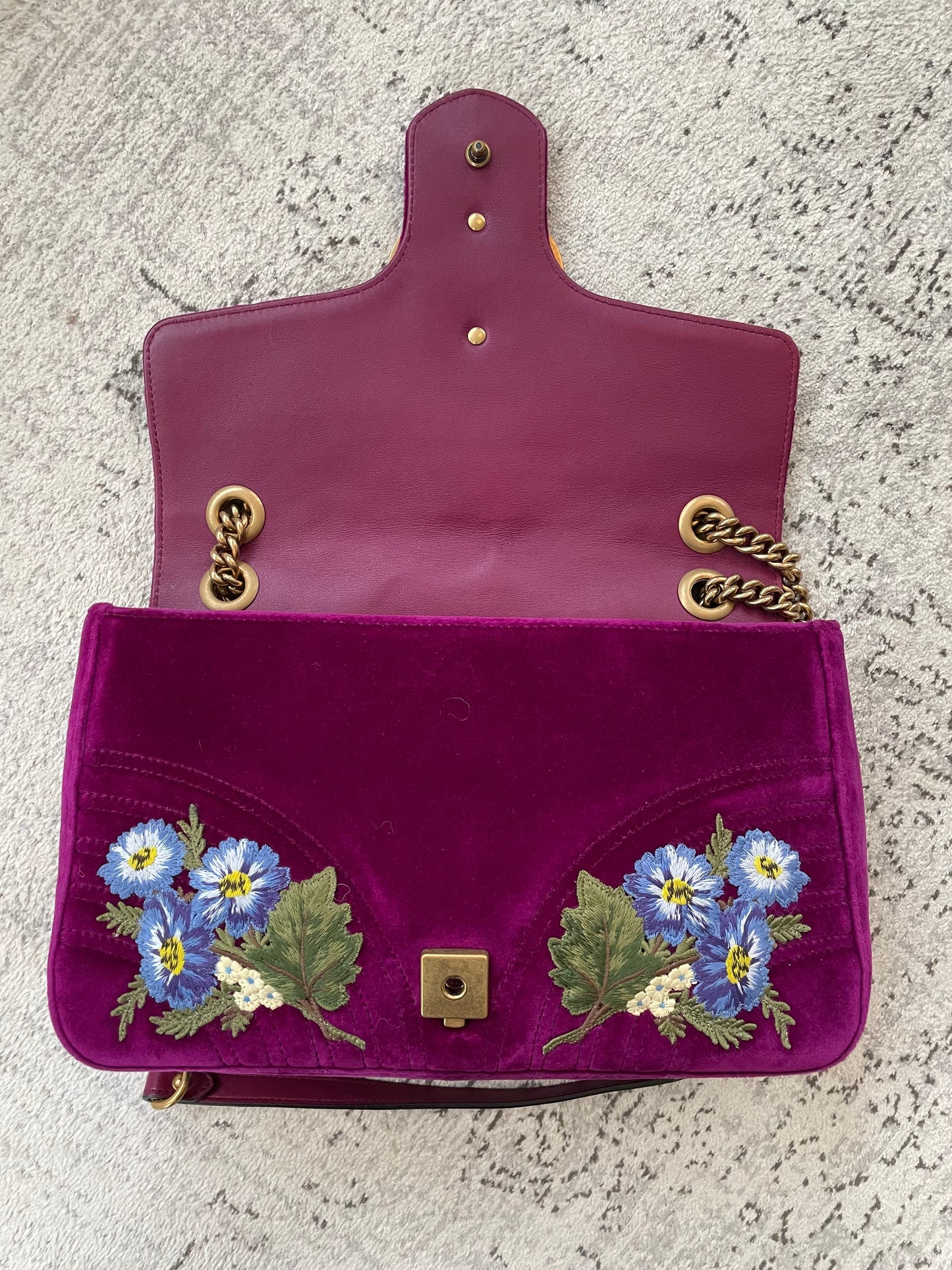 Preloved Gucci  Embroidered ‘LOVED’ Marmont shoulder Bag, Medium