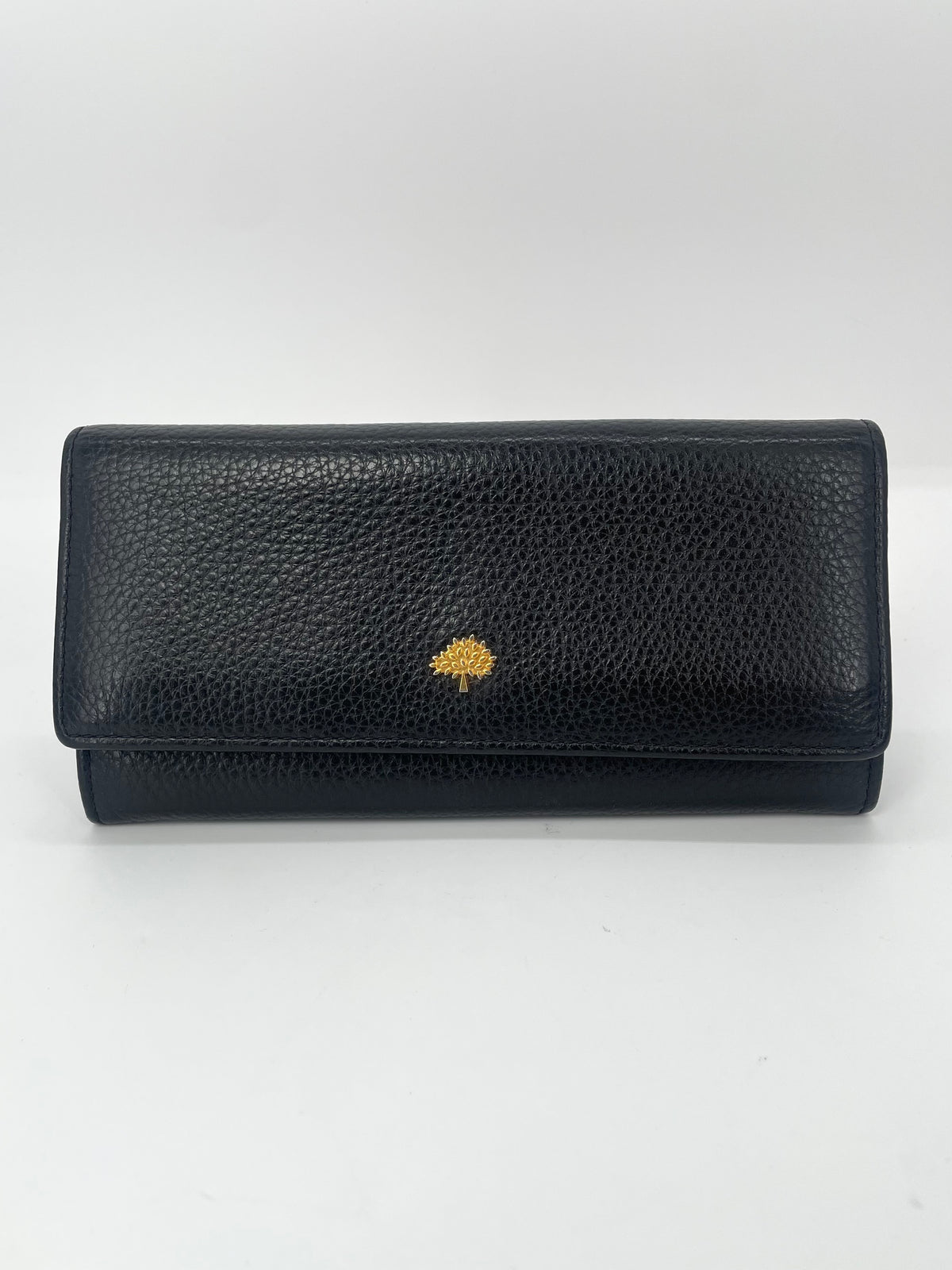 Preloved Mulberry Continental Tree Classic Grain Wallet