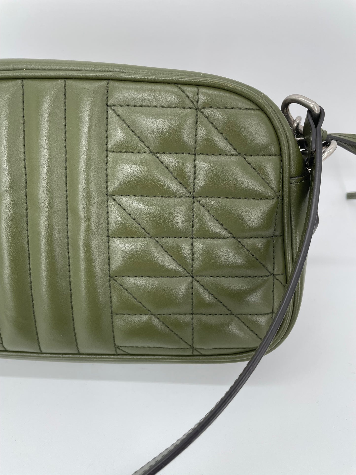 Preloved Gucci Quilted Leather Geometric Marmont Crossbody Bag, Small