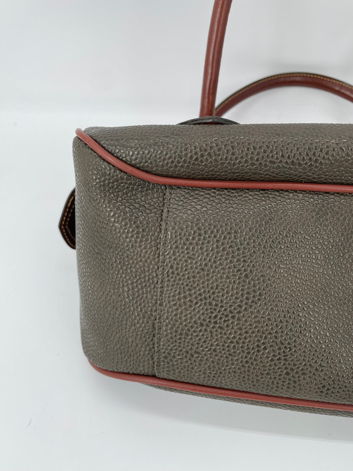 Preloved Mulberry Vintage Scotchgrain Bowling Bag