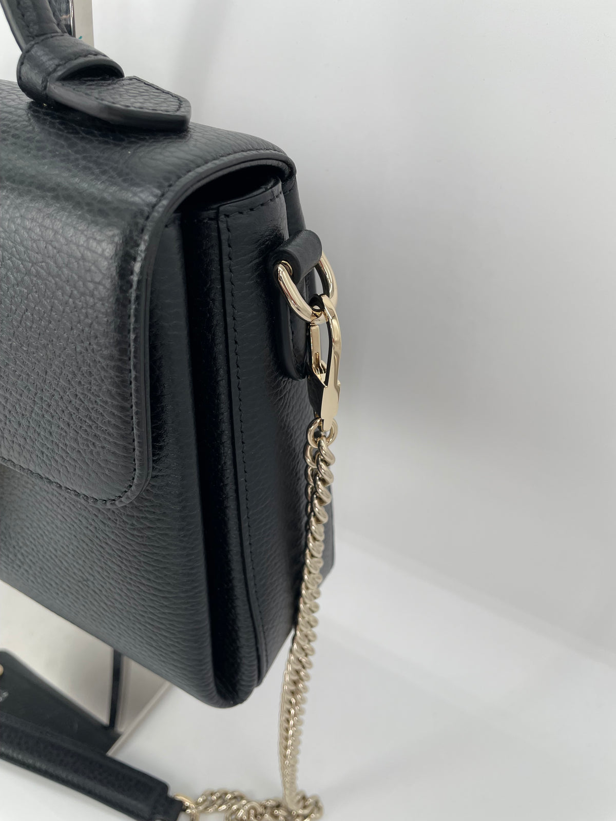 Preloved Gucci Dollar Interlocking Top Handled Shoulder Bag, Medium