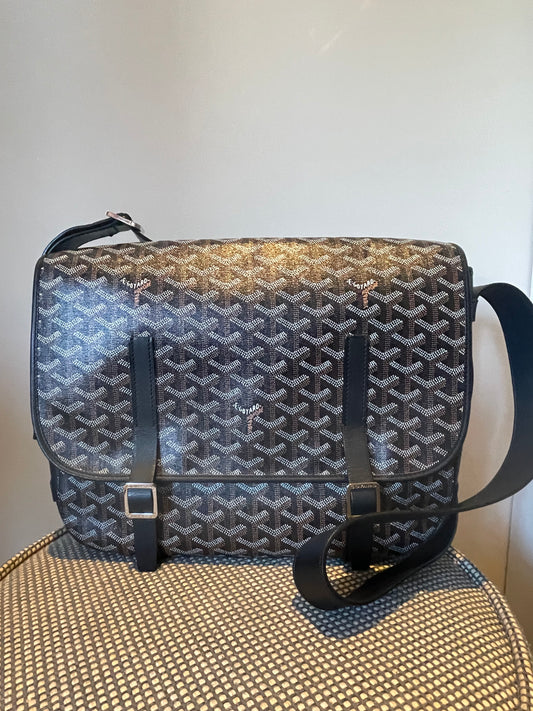 Preloved Goyard Goyardine Belvedere Messenger Bag, GM