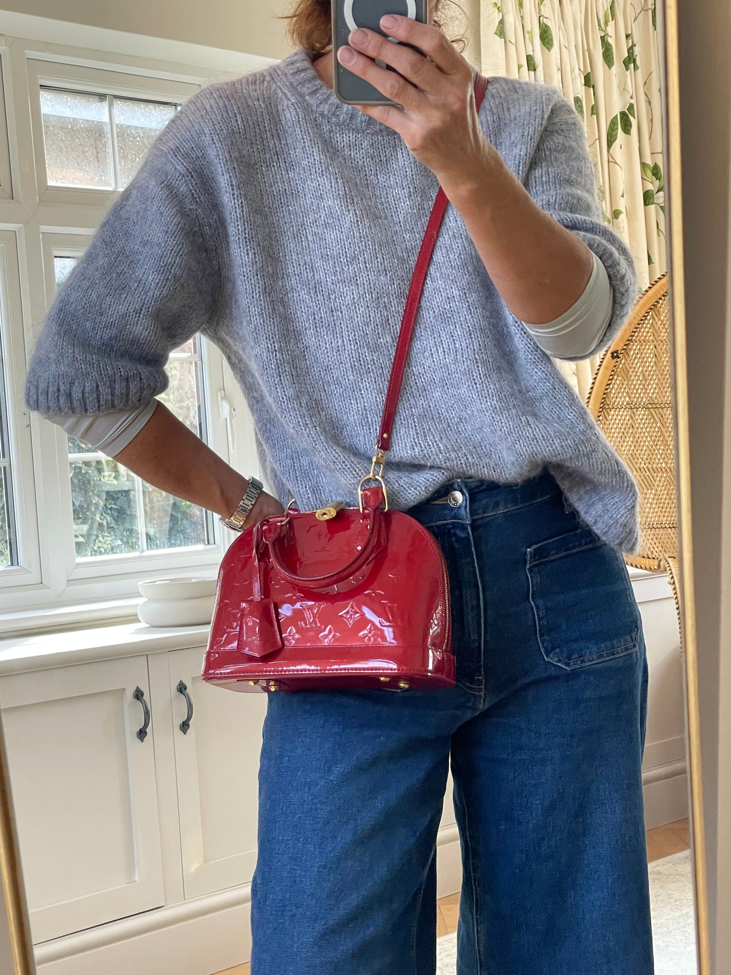 Preloved Louis Vuitton Alma Bag with Long Strap, BB