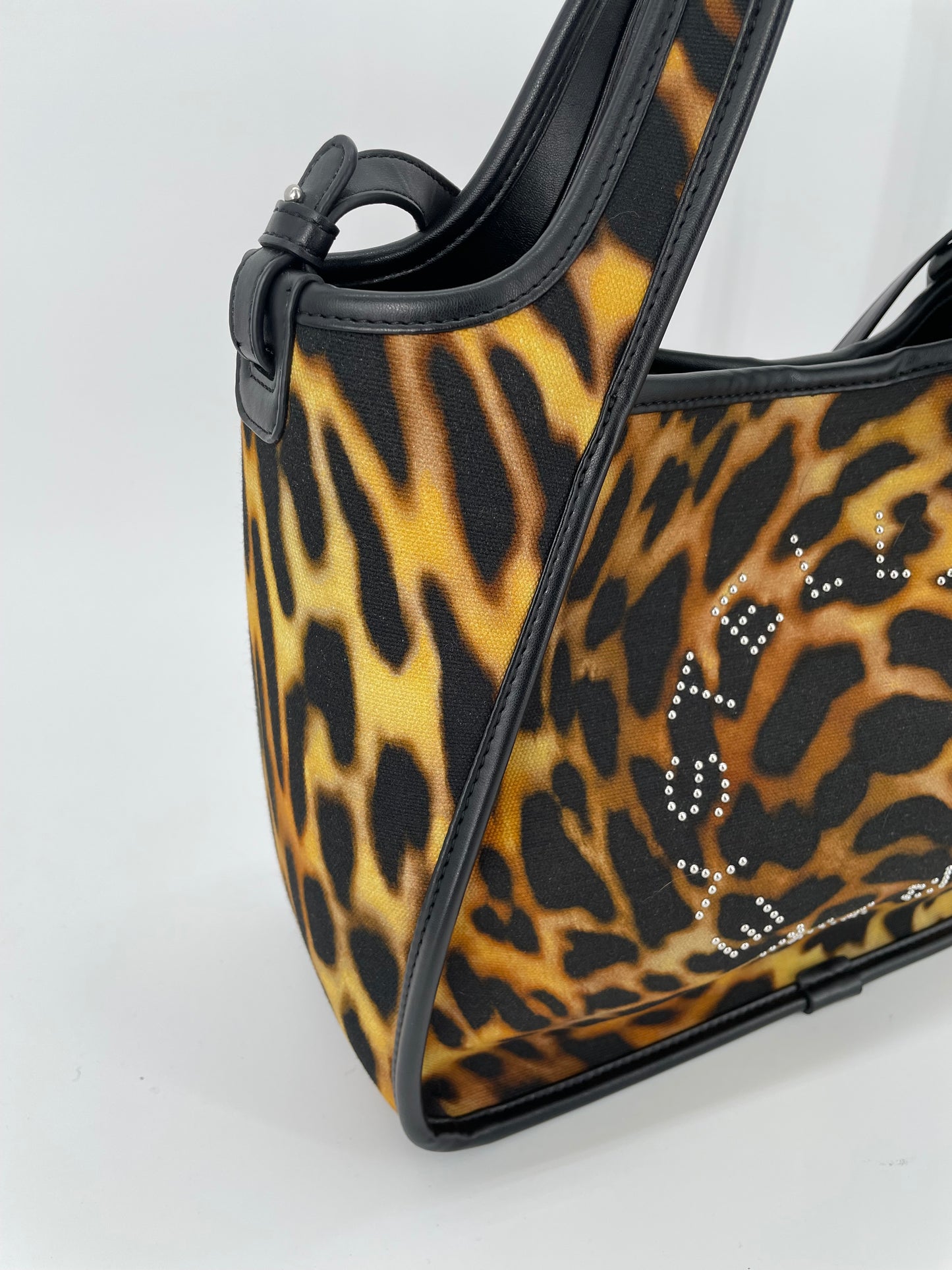 Preloved Stella McCartney Leopard Print Studded Tote Bag