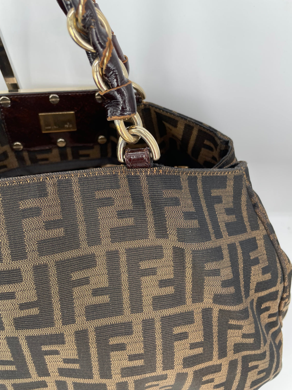Preloved Fendi Zucca Mia Tote Bag, Large