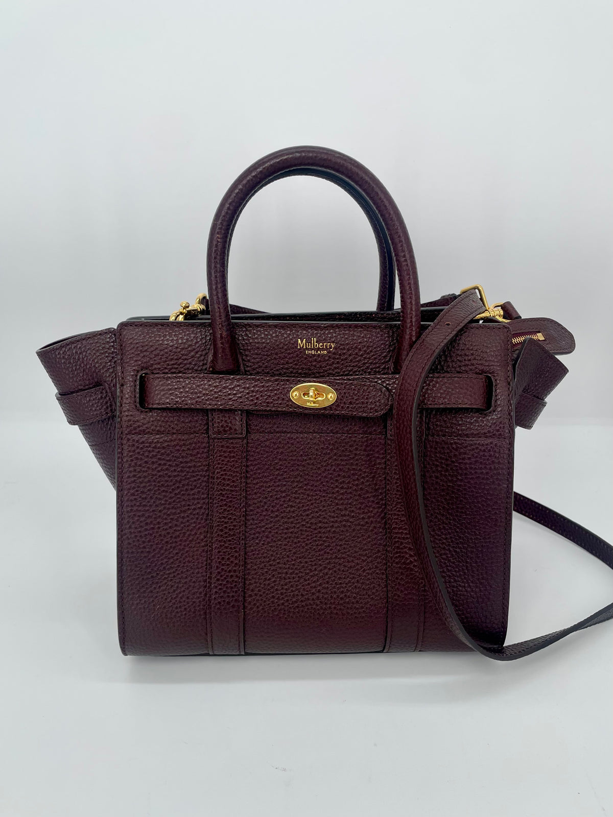 Preloved Mulberry Zipped Bayswater Crossbody Tote, Mini