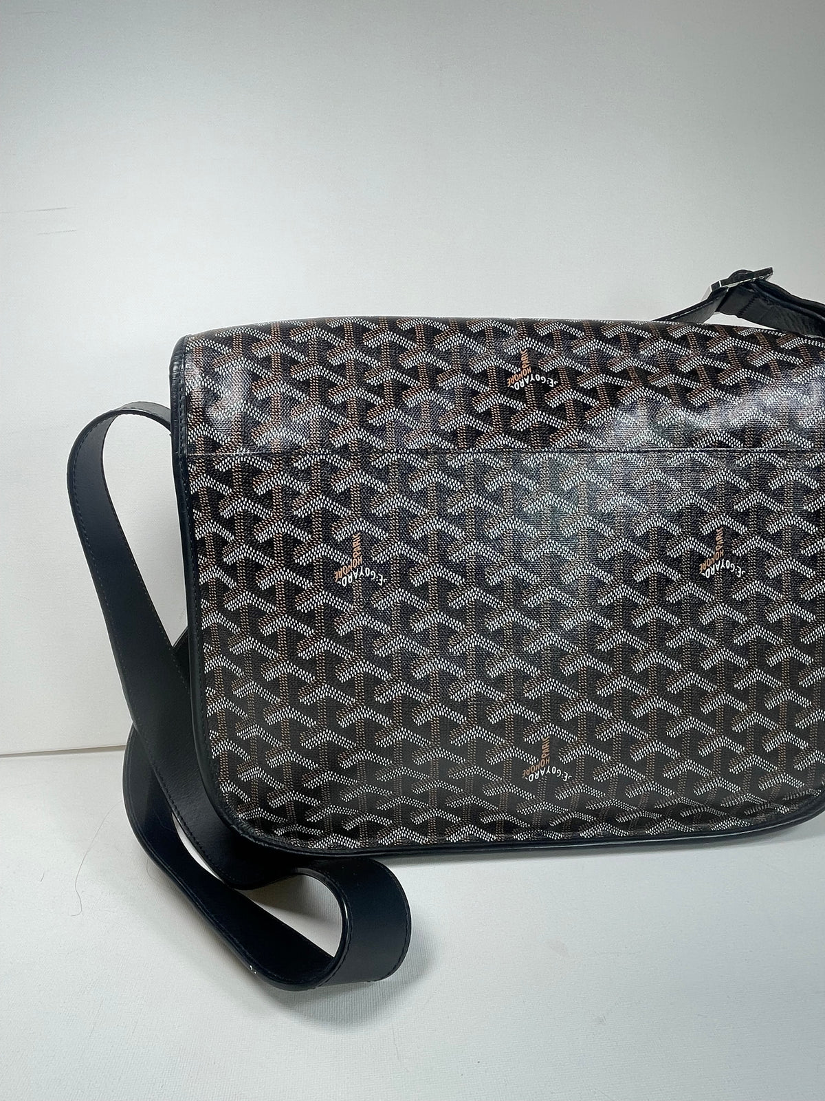 Preloved Goyard Goyardine Belvedere Messenger Bag, GM