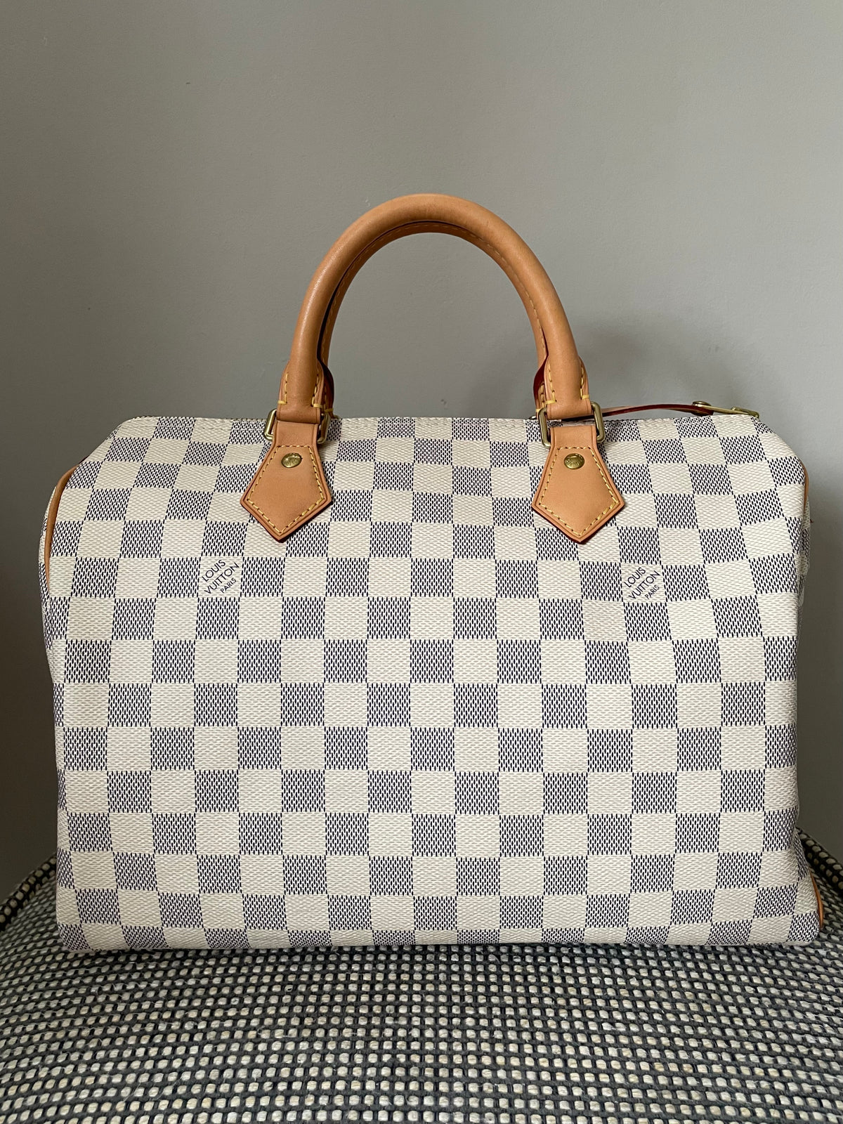 Preloved Louis Vuitton Damier Azur Speedy 30 Boston Bag