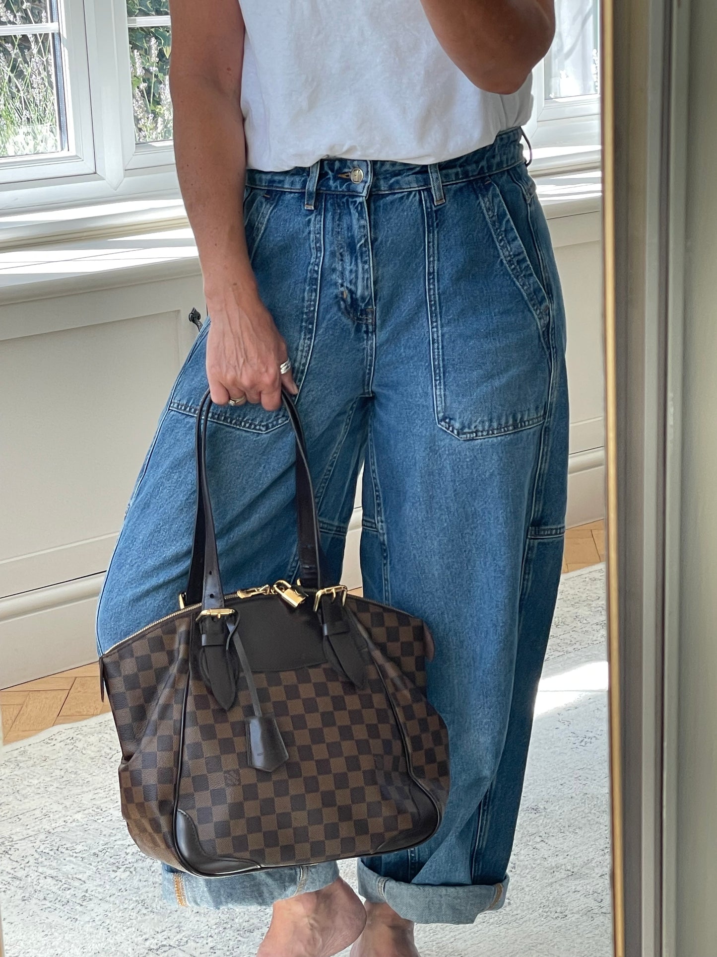 Preloved Louis Vuitton Damier Ebene Verona Shoulder Bag