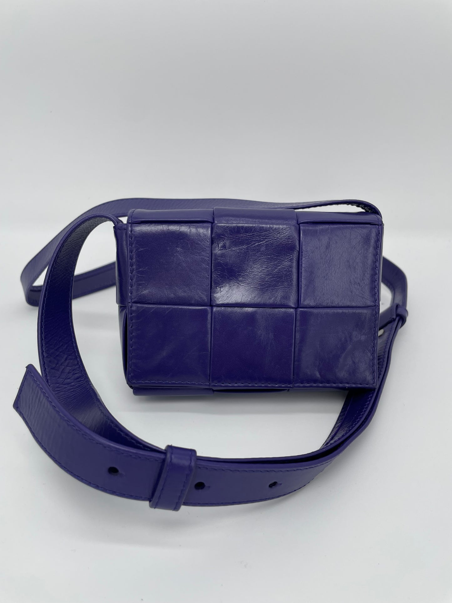 Preloved Bottega Veneta Paper Maxi Intreccio Cassette Crossbody Bag, Mini