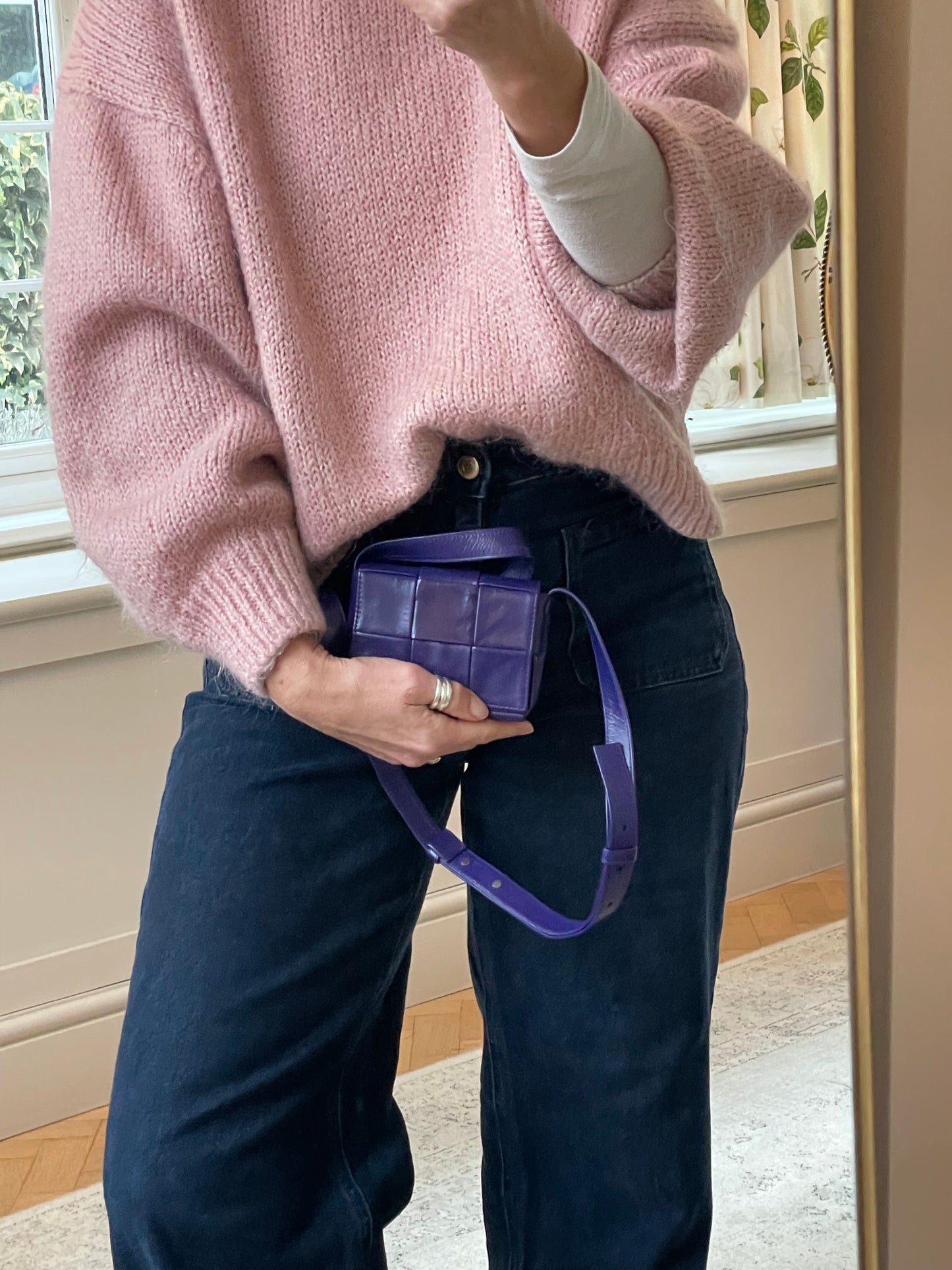 Preloved Bottega Veneta Paper Maxi Intreccio Cassette Crossbody Bag, Mini