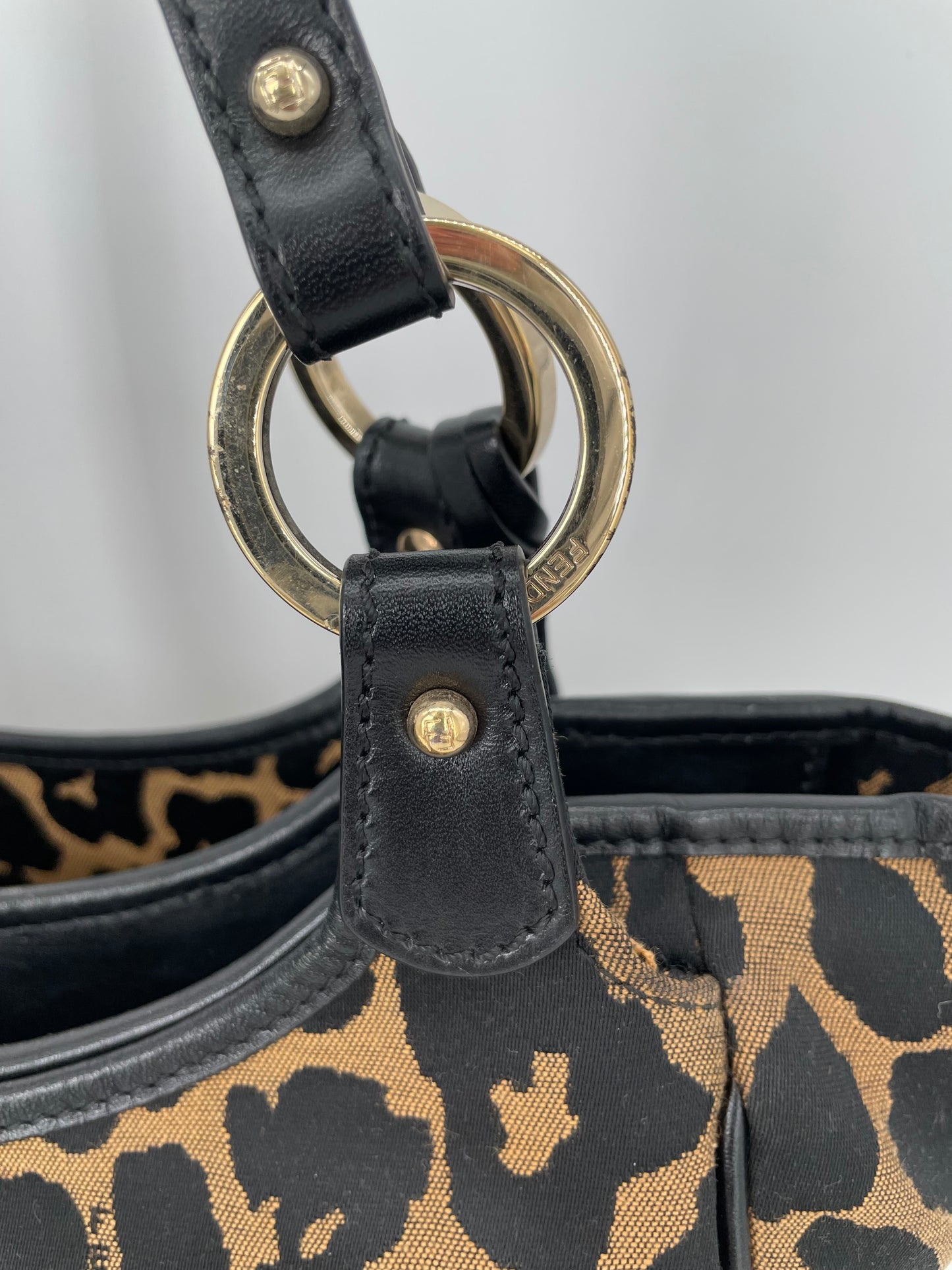 Preloved, Vintage Fendi Chef Canvas Shoulder tote bag