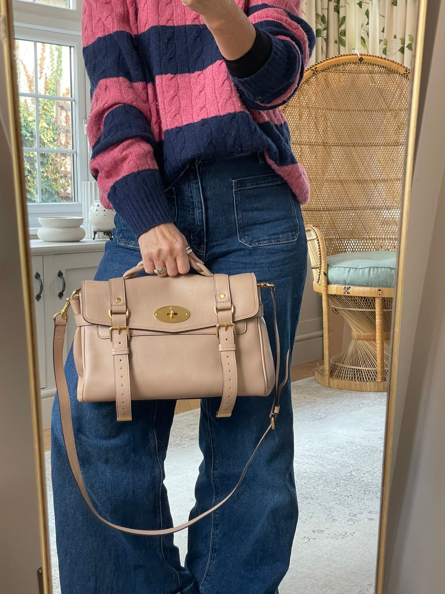 Preloved Mulberry Alexa Satchel Bag, Regular