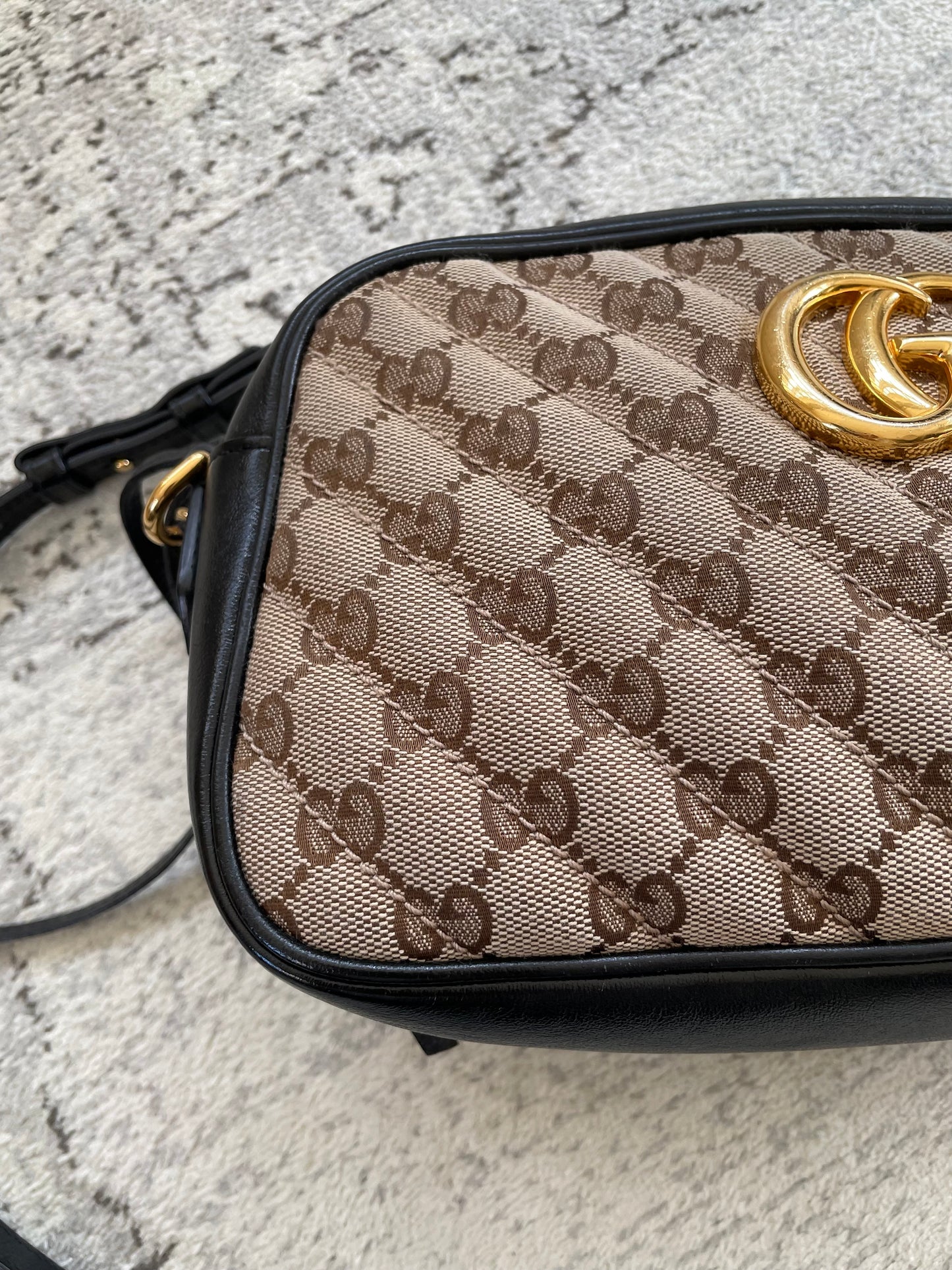 Preloved Gucci Matelasse Diagonal GG Marmont Bag, Small