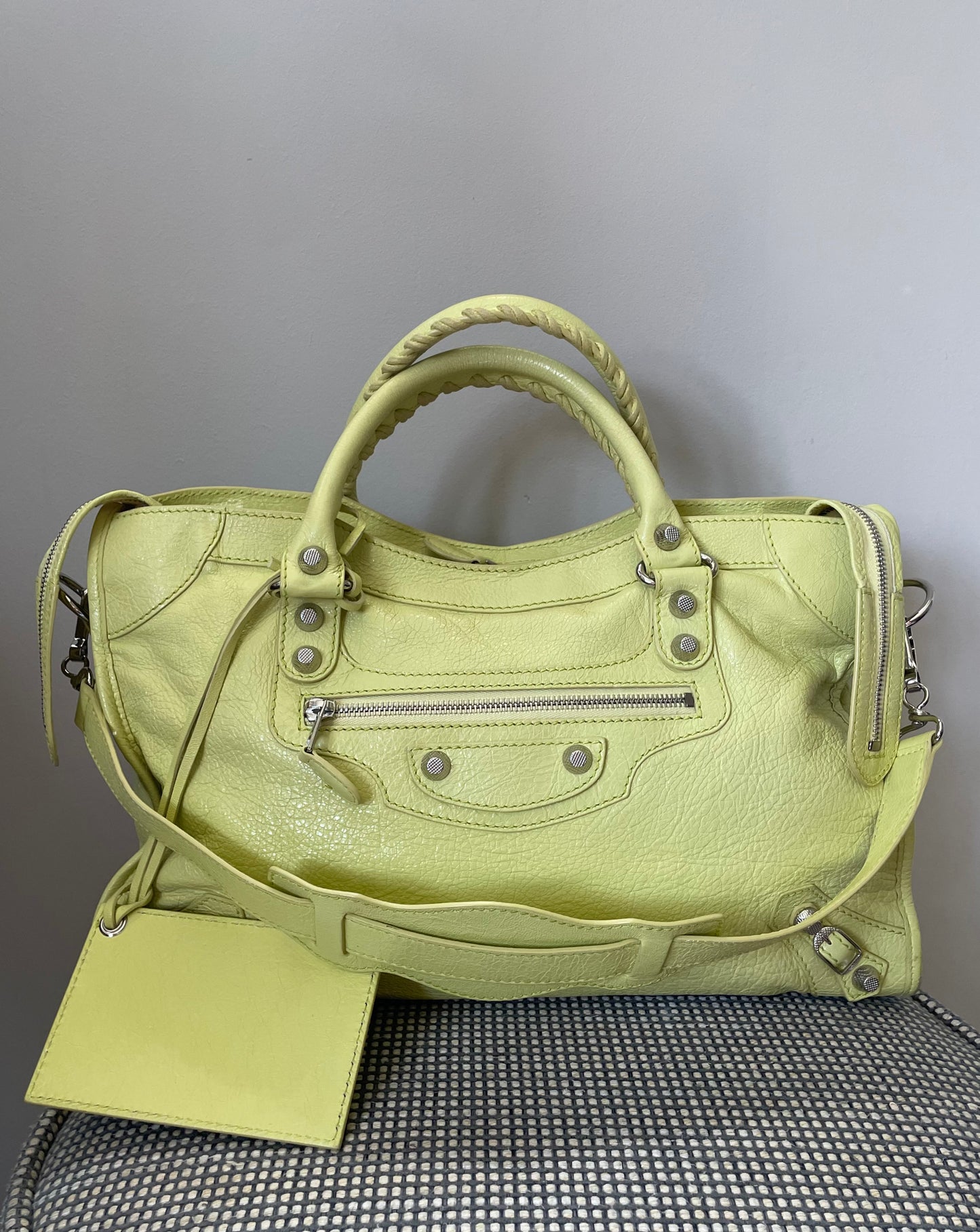 Preloved Balenciaga Motorcycle City Tote Bag, Medium
