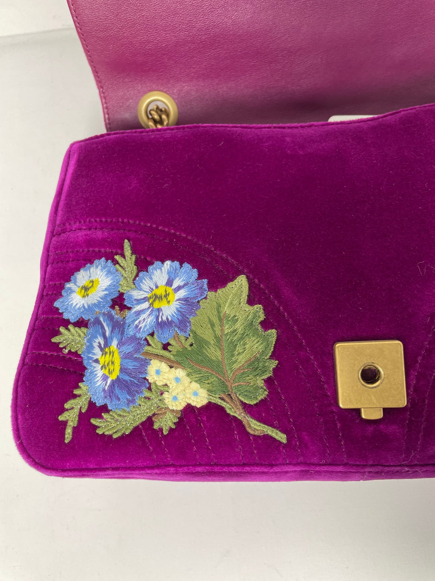 Preloved Gucci  Embroidered ‘LOVED’ Marmont shoulder Bag, Medium