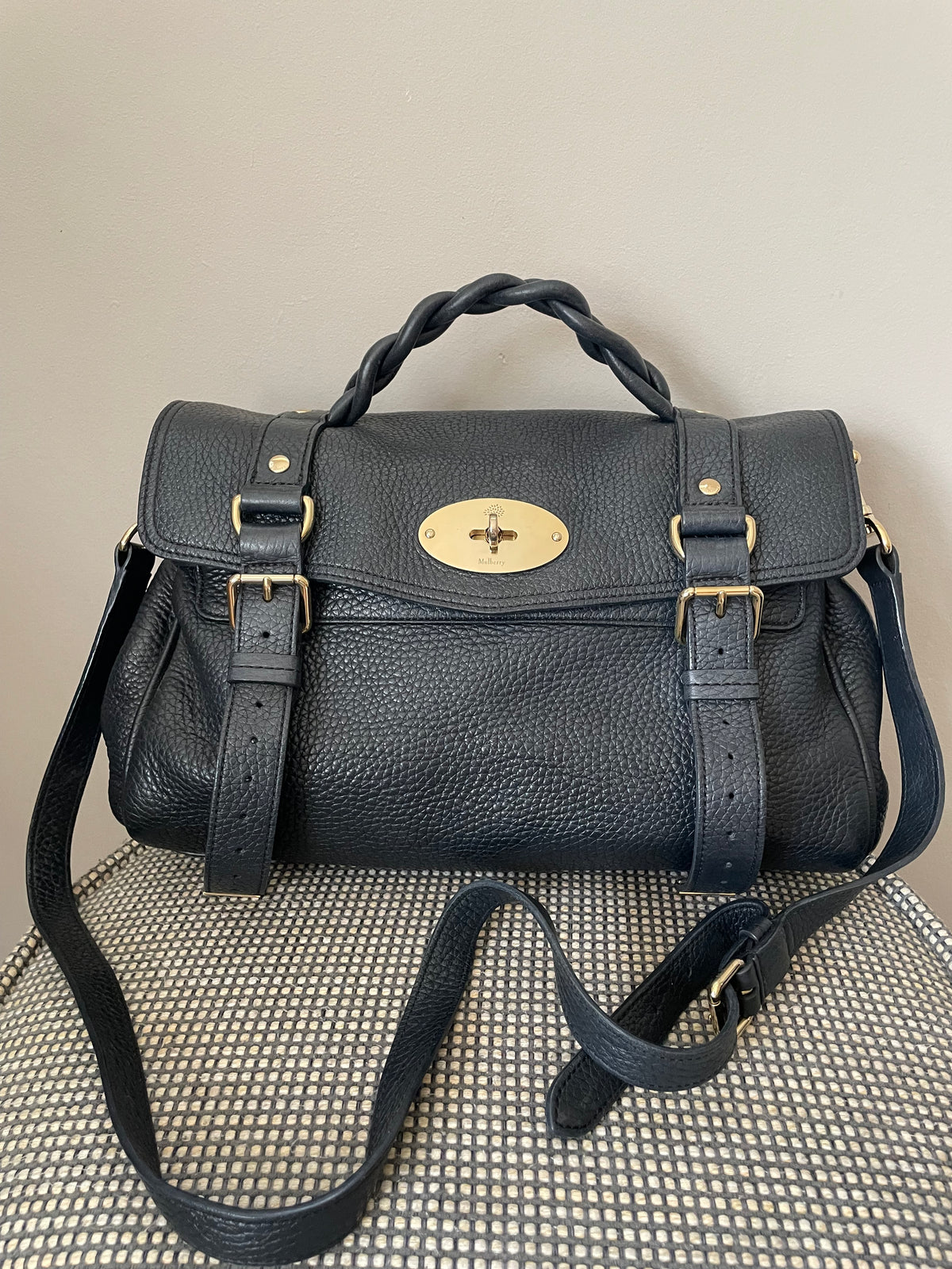 Preloved Mulberry Alexa Satchel Bag, Medium