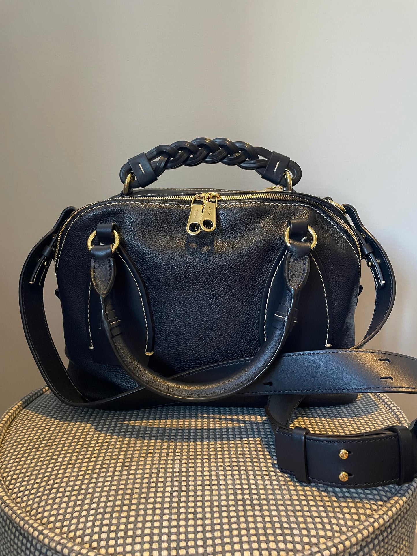 Preloved Chloe Daria Bowling Bag Tote Bag, Medium