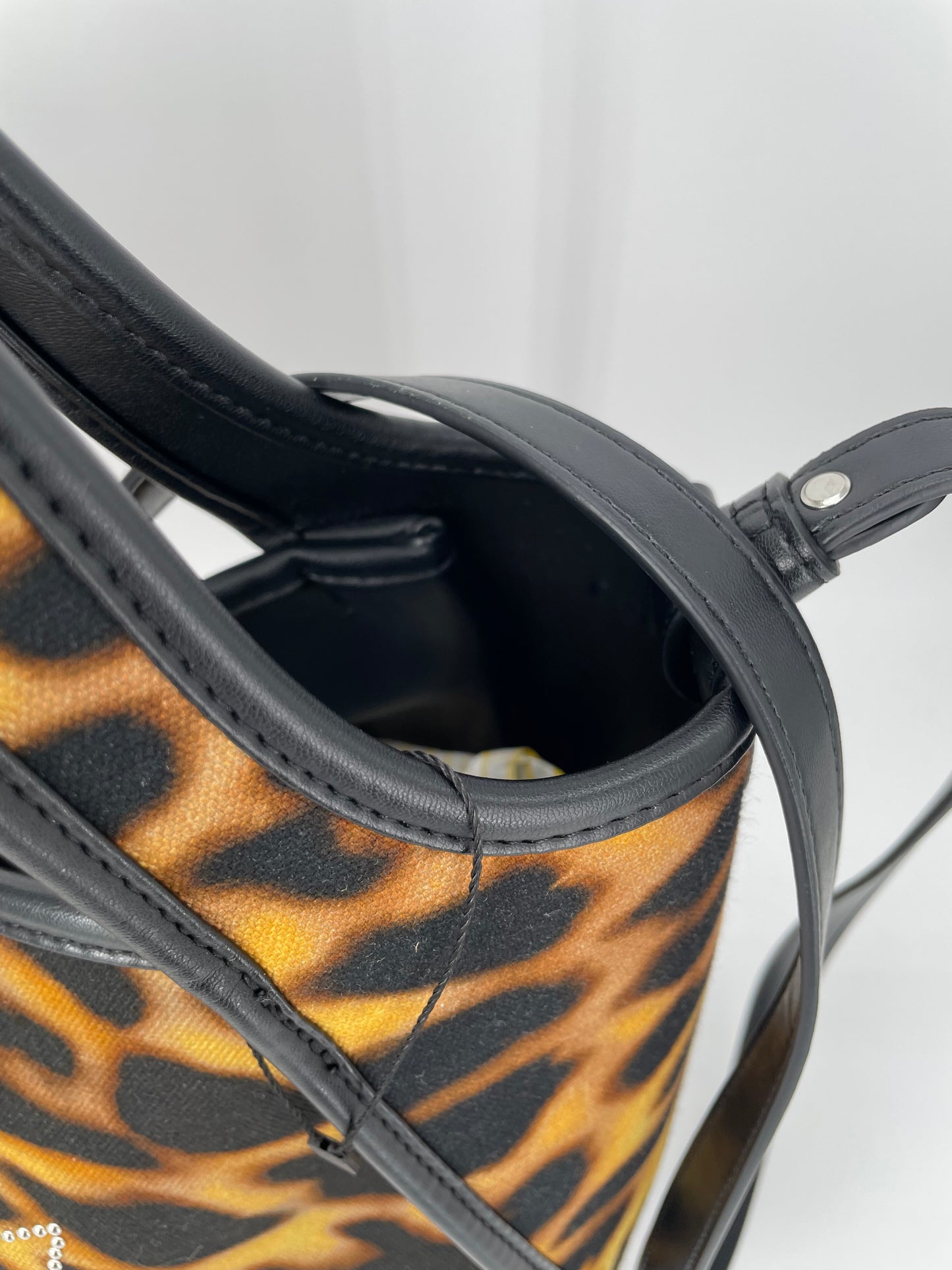 Preloved Stella McCartney Leopard Print Studded Tote Bag