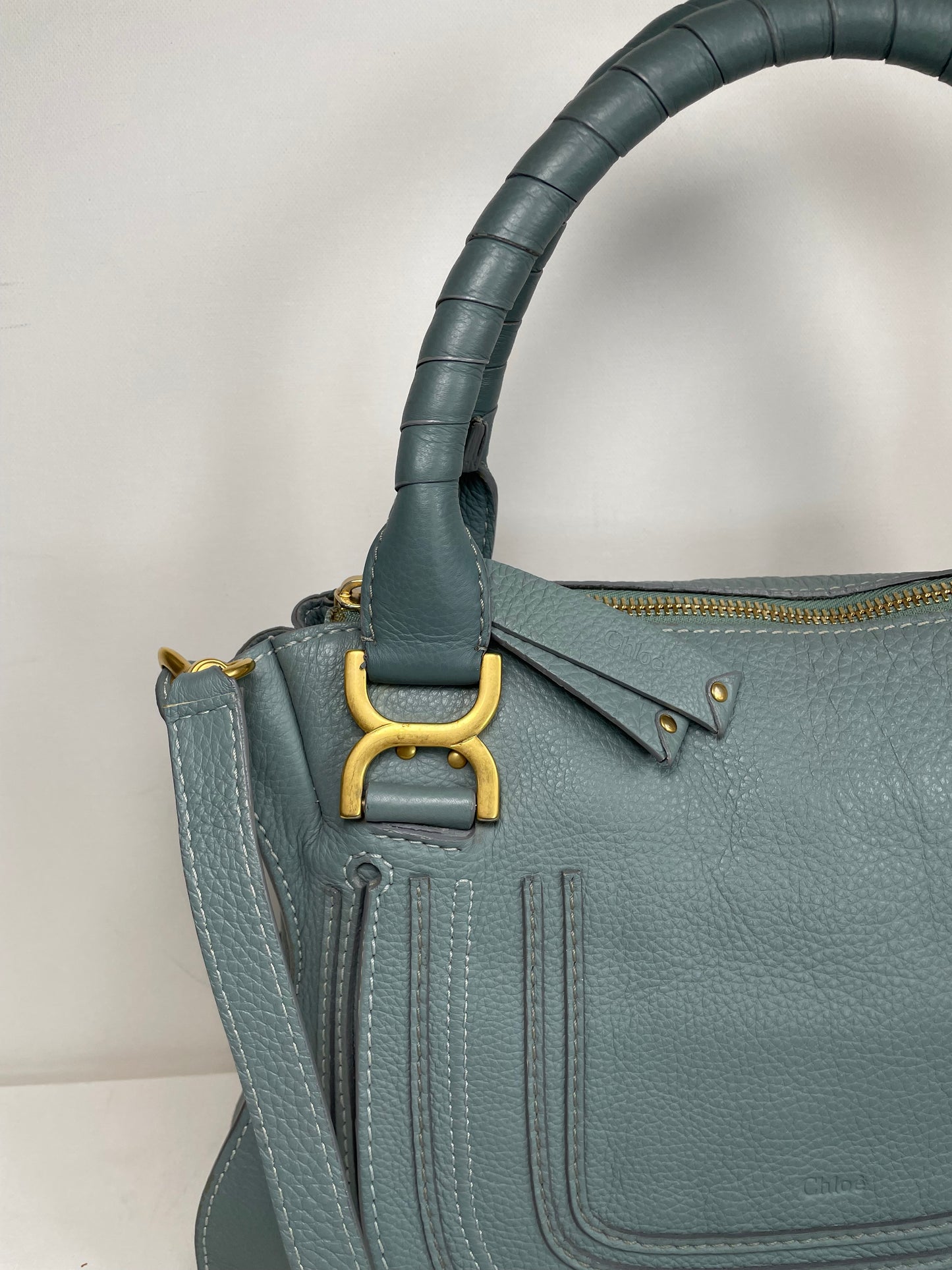 Preloved Chloe Marcie Satchel Bag with long strap, Medium