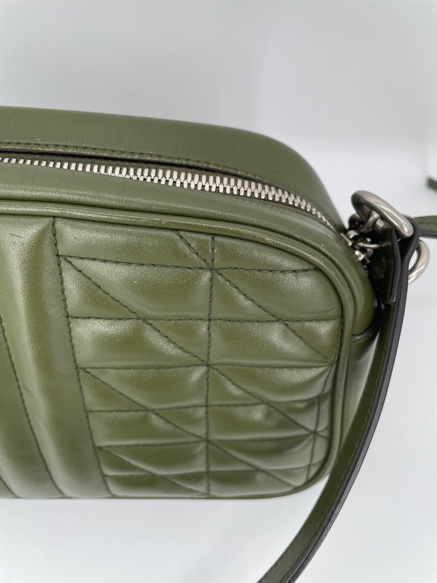 Preloved Gucci Quilted Leather Geometric Marmont Crossbody Bag, Small