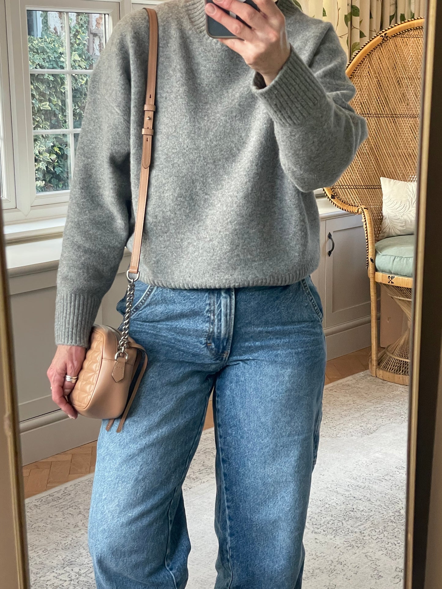 Preloved Gucci Quilted Leather Geometric Marmont Crossbody Bag, Small