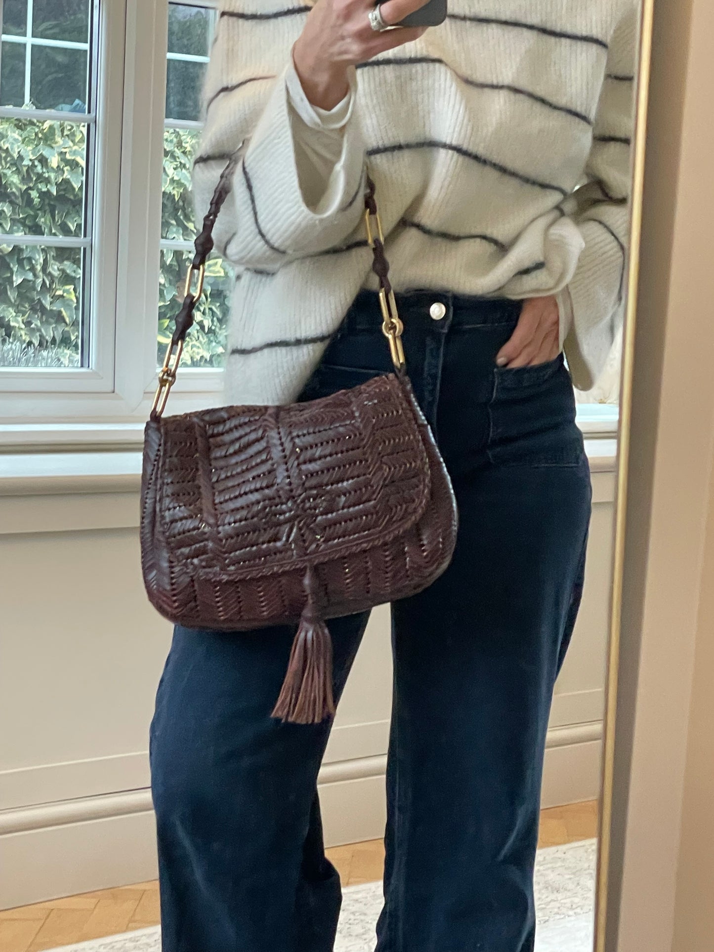 Preloved Anya Hindmarch Neeson Tassel Shoulder Bag