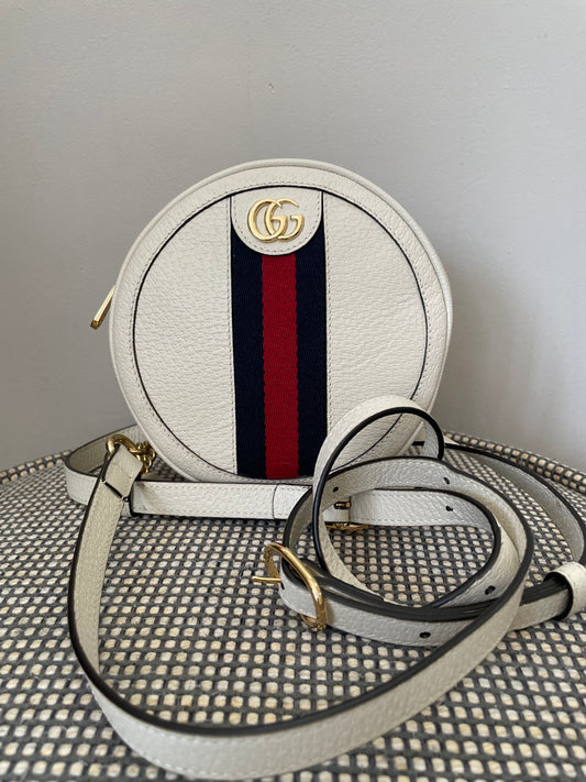 Preloved Gucci Ophidia Vintage Web Circle Backpack Bag, Mini