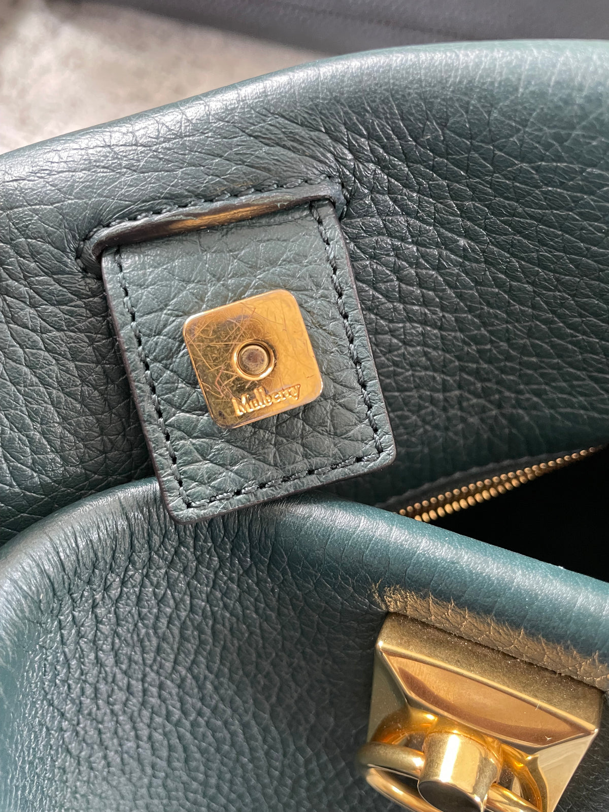 Preloved Mulberry Iris Top Handle Tote Bag, Large