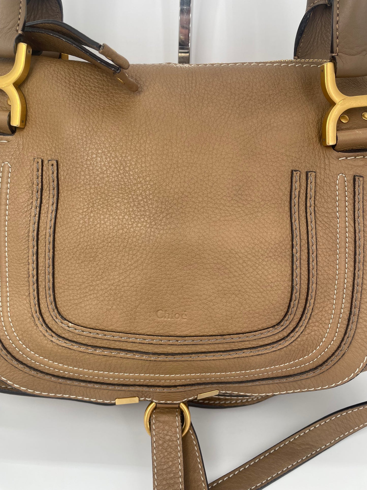 Preloved Chloe Marcie Satchel Bag with long strap, Medium