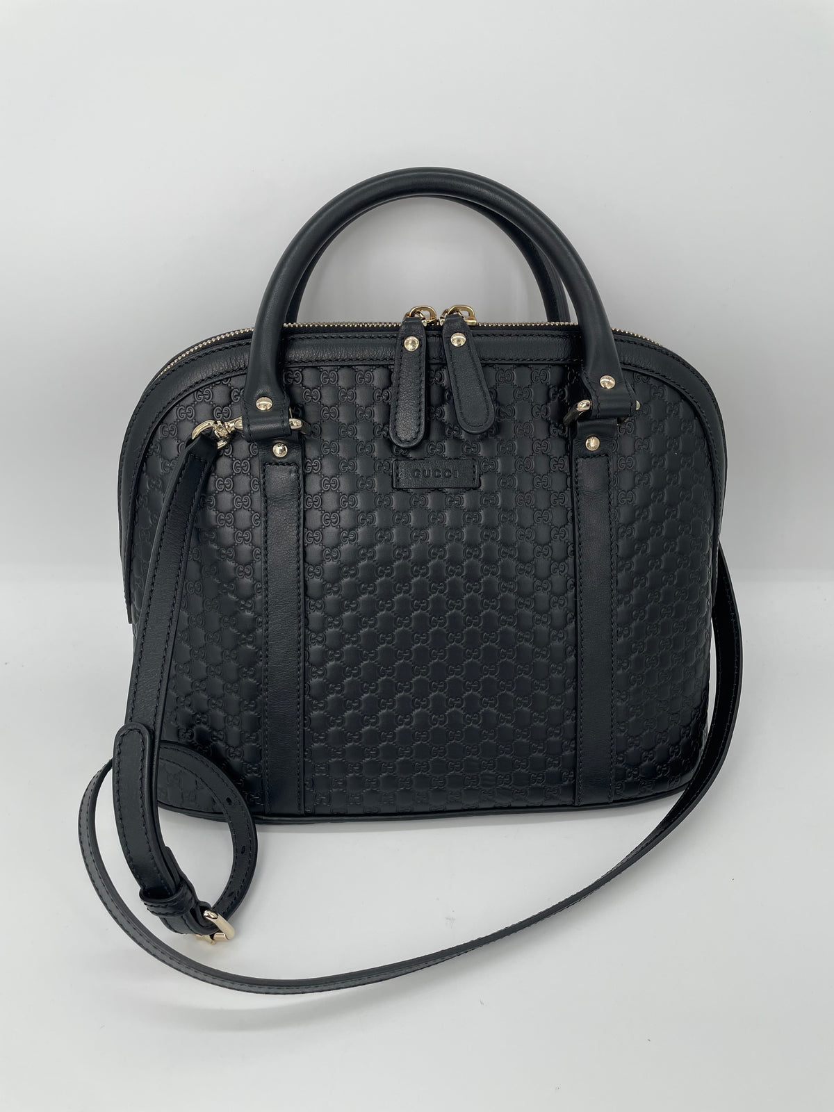 Preloved Gucci Guccissima  Dome Shoulder Bag, Medium