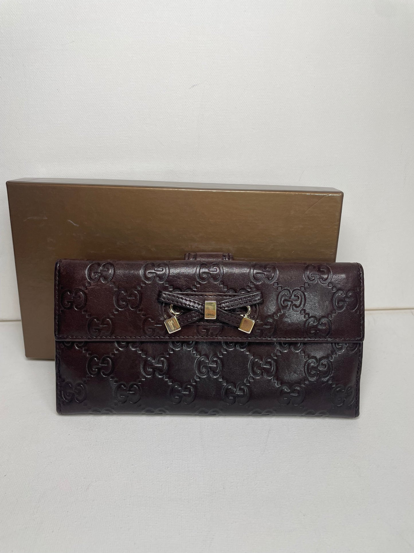 Preloved Gucci Guccissima Bifold long wallet