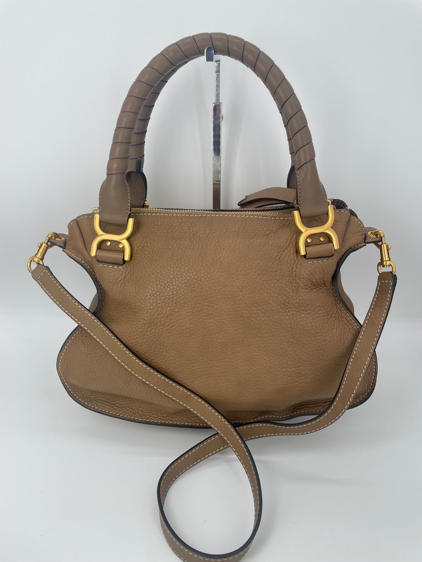 Preloved Chloe Marcie Satchel Bag with long strap, Medium