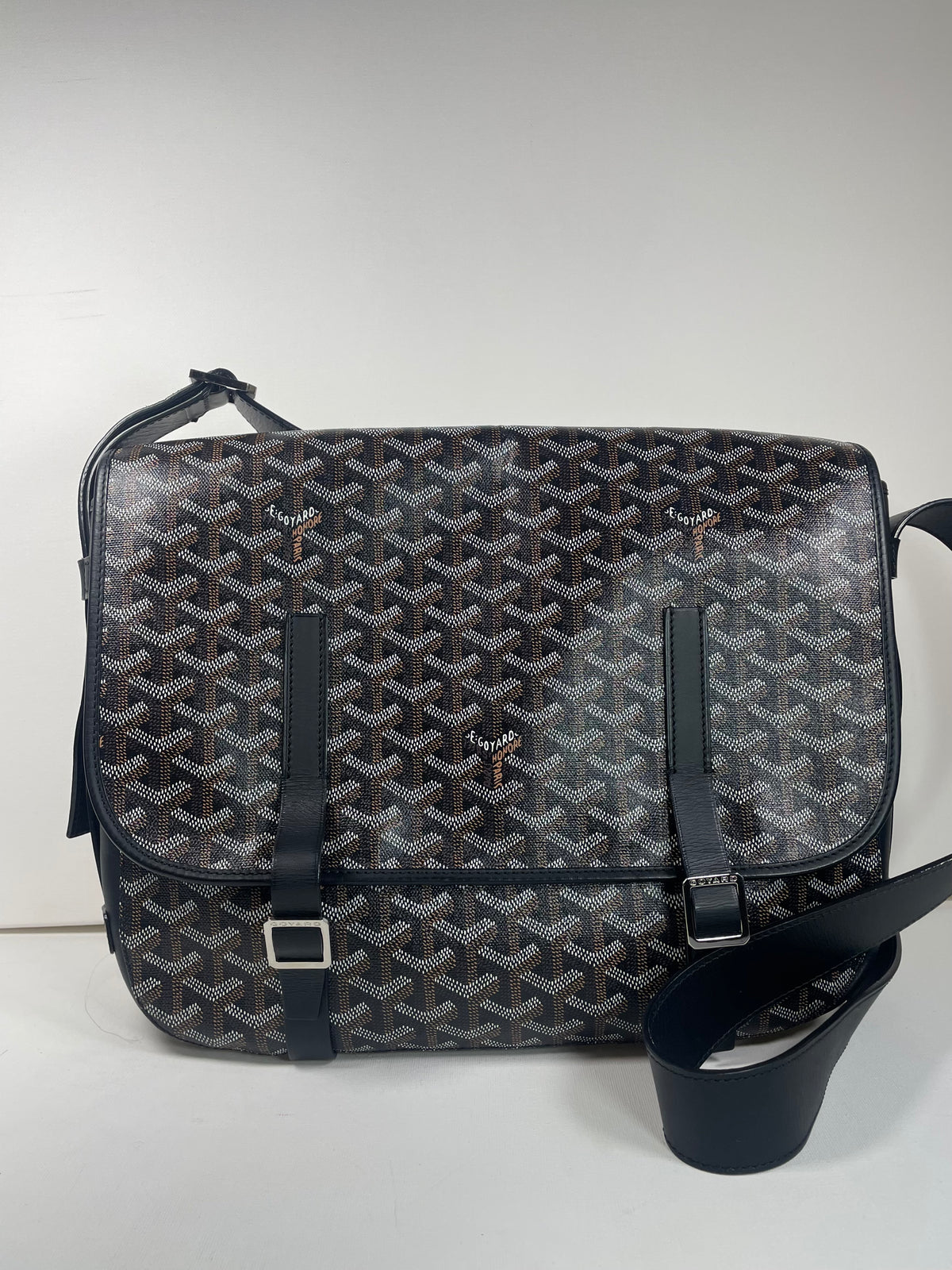 Preloved Goyard Goyardine Belvedere Messenger Bag, GM