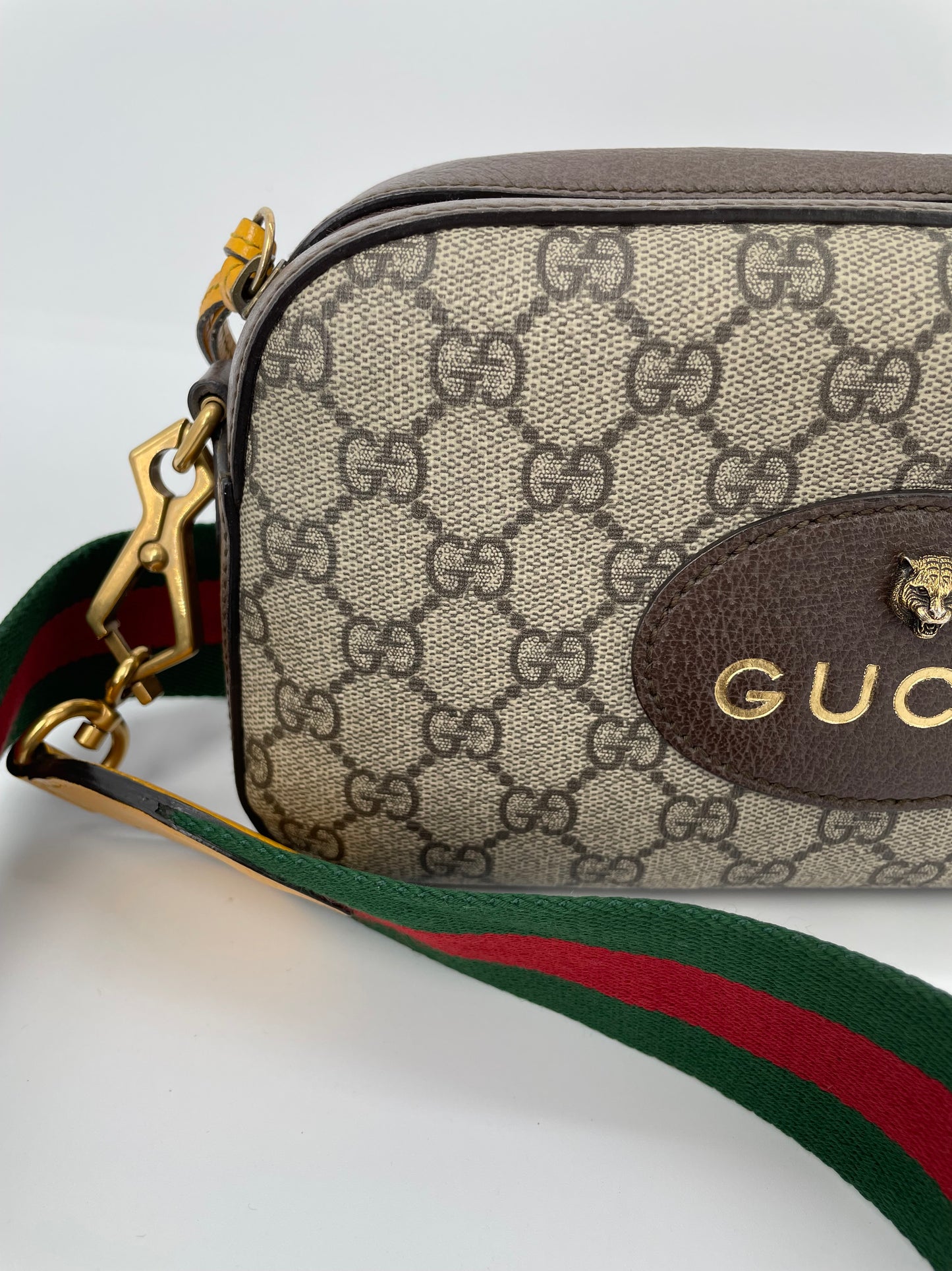 Preloved Gucci GG Supreme Monogram Web Neo Vintage Shoulder Bag