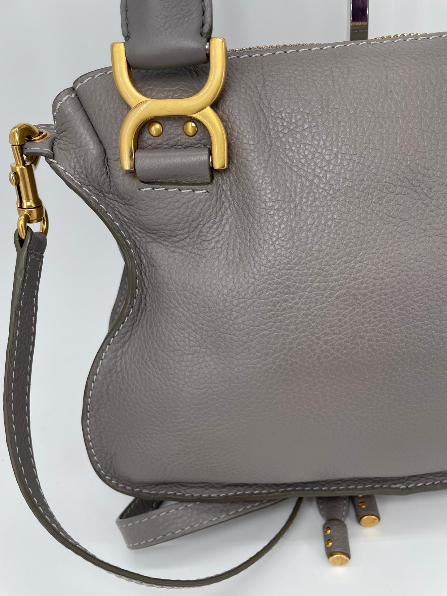 Preloved Chloe Marcie Satchel Bag with Long Strap, Small