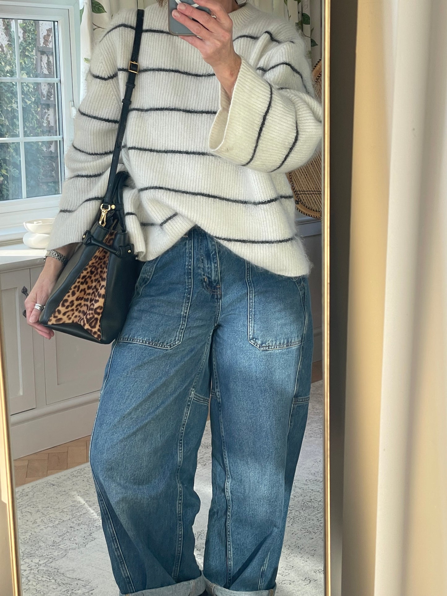 Preloved Burberry Banner Two Way Tote Bag, Medium