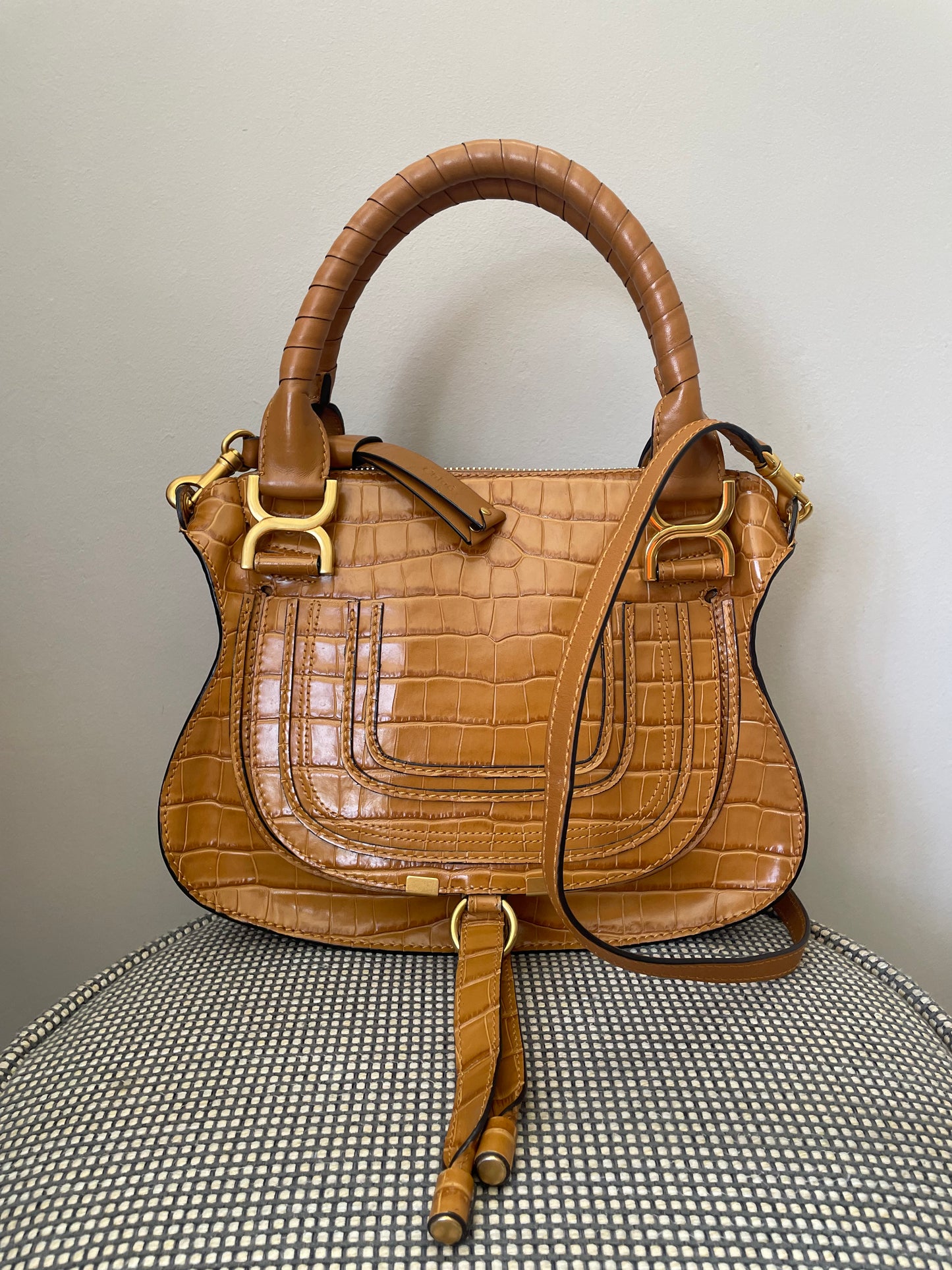 Preloved Chloe Marcie Satchel Bag with Long Strap