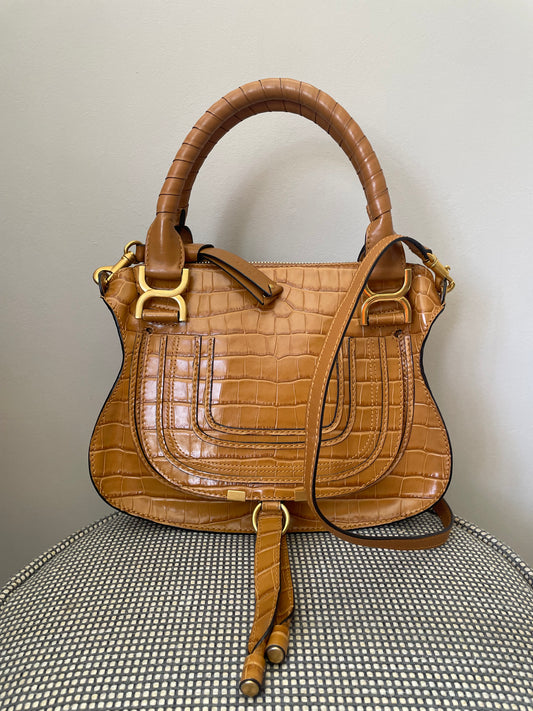 Preloved Chloe Marcie Satchel Bag with Long Strap