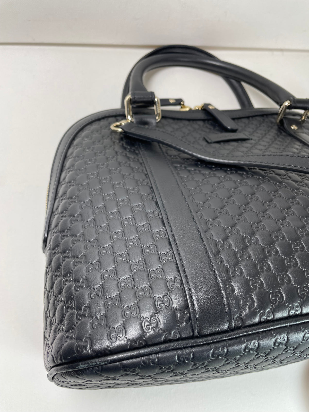 Preloved Gucci Guccissima  Dome Shoulder Bag, Medium