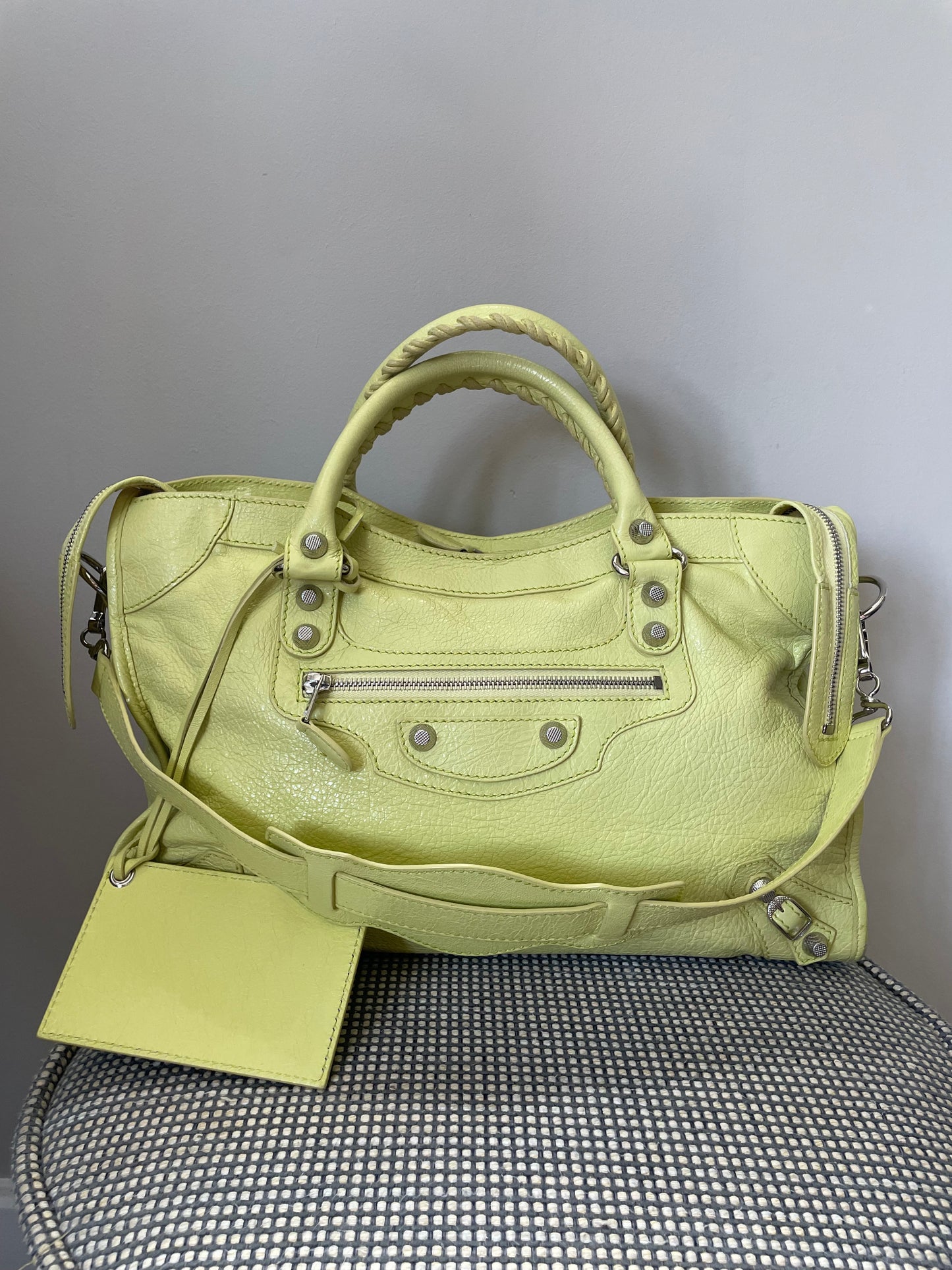 Preloved Balenciaga Motorcycle City Tote Bag, Medium