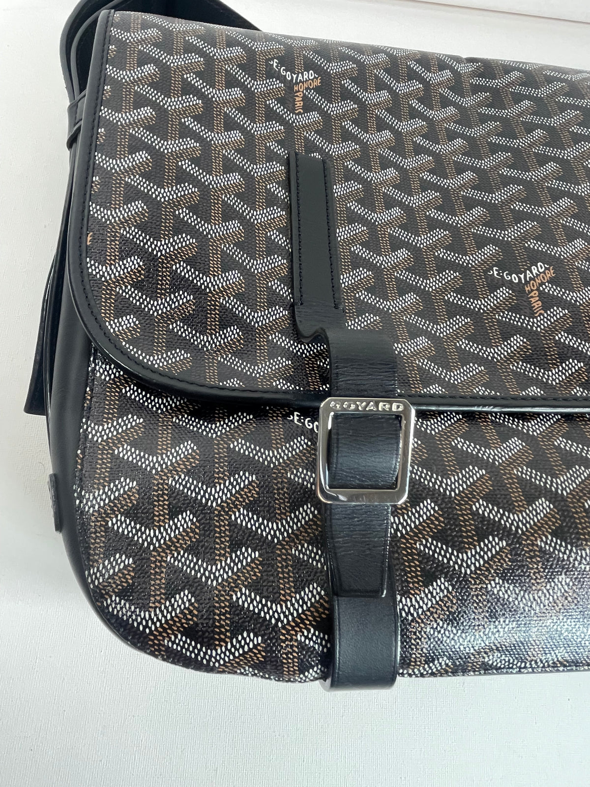 Preloved Goyard Goyardine Belvedere Messenger Bag, GM