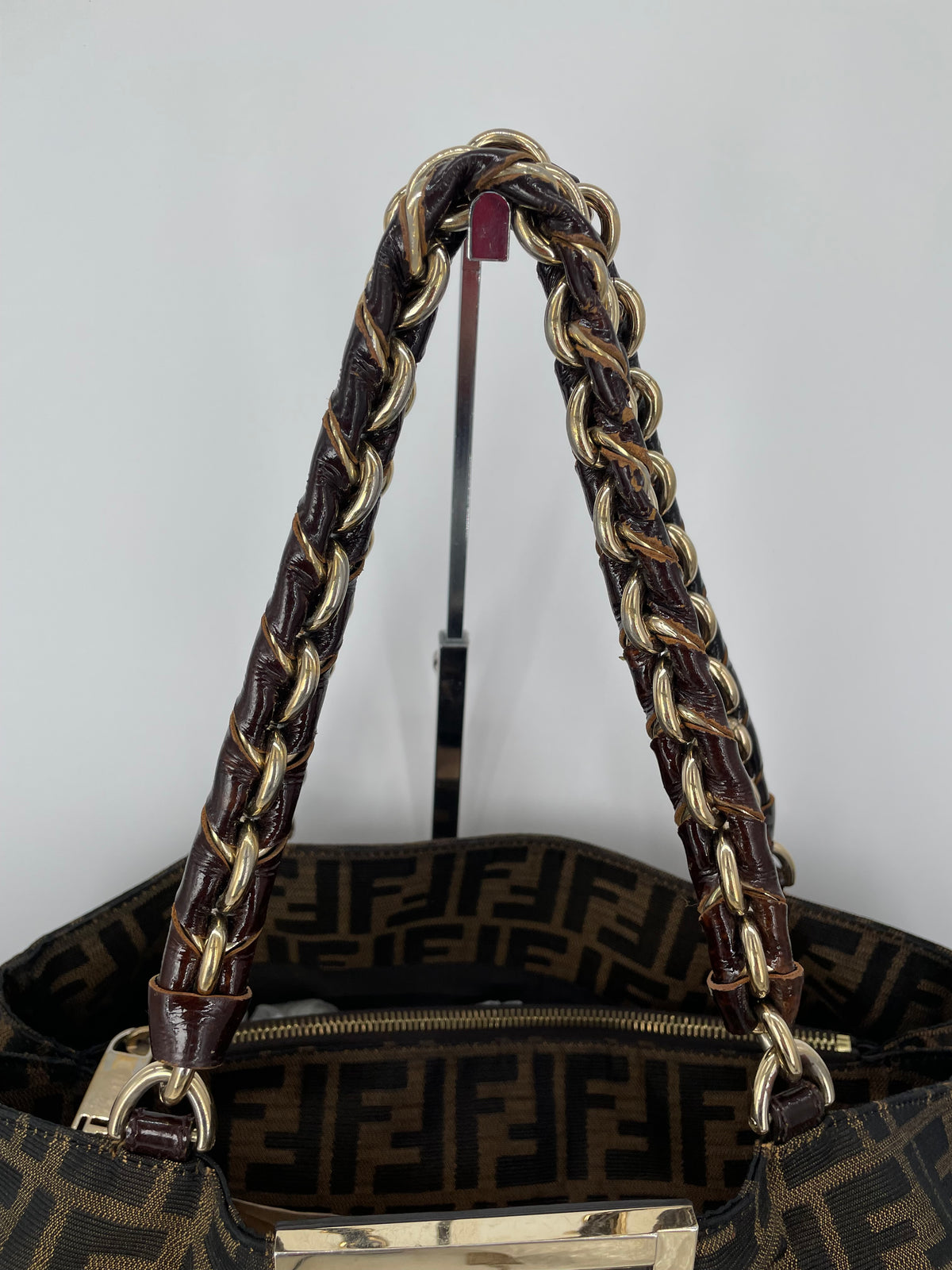 Preloved Fendi Zucca Mia Tote Bag, Large