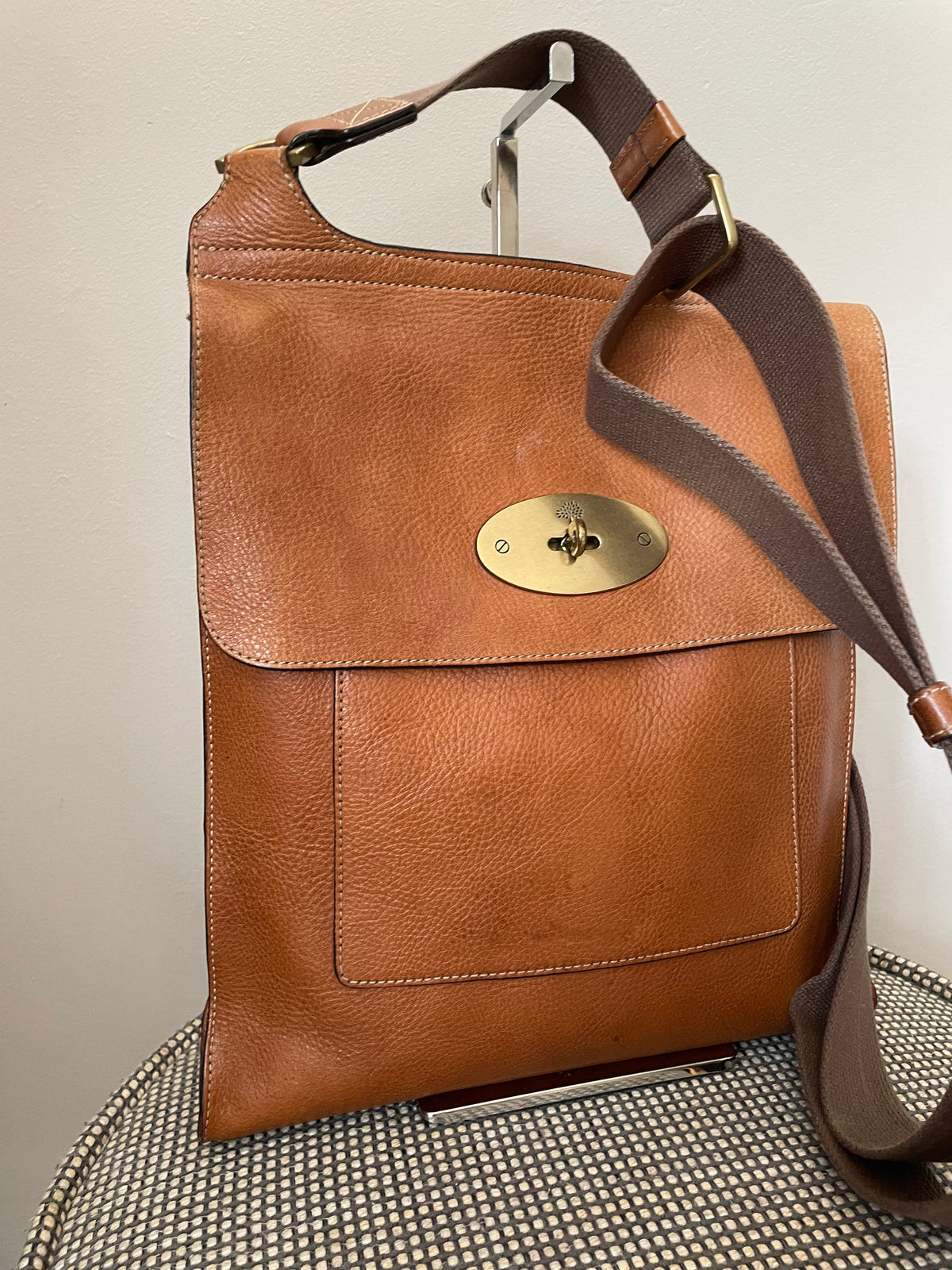 Preloved Mulberry Antony Messenger Crossbody Bag, Large