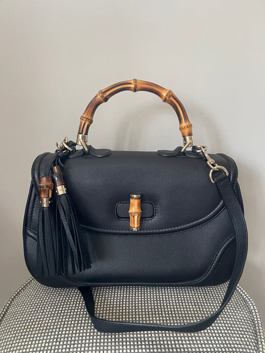 Preloved Gucci New Bamboo Two Way Top Handle Bag, Large