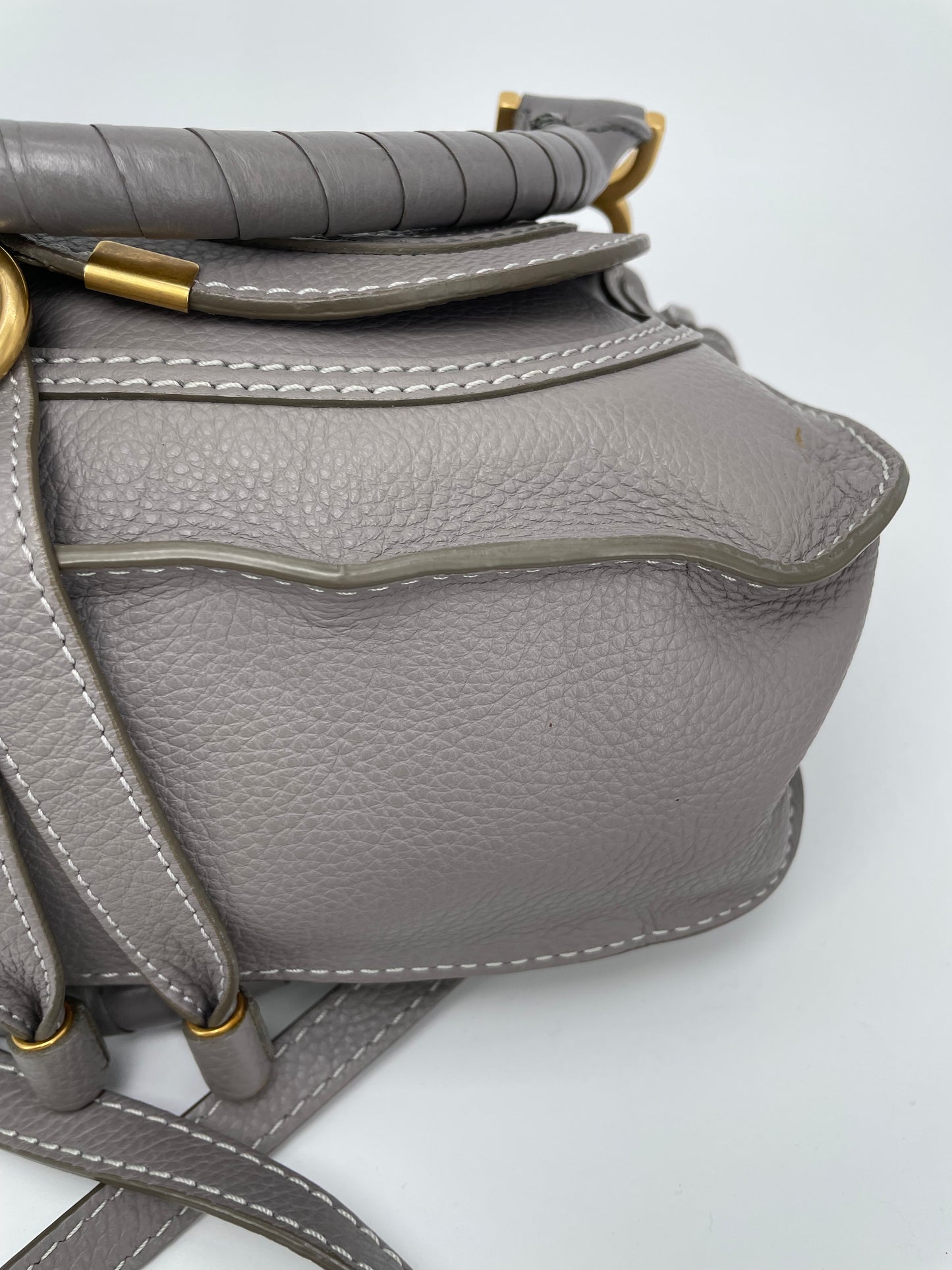 Preloved Chloe Marcie Satchel Bag with Long Strap, Small