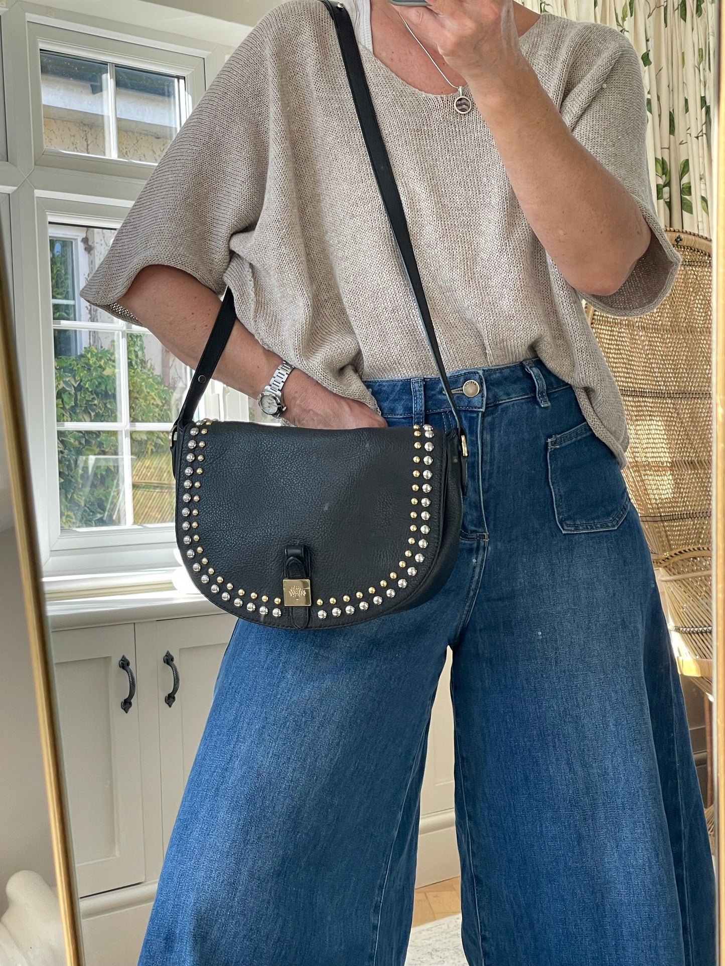 Preloved Mulberry Tessie Satchel shoulder Bag