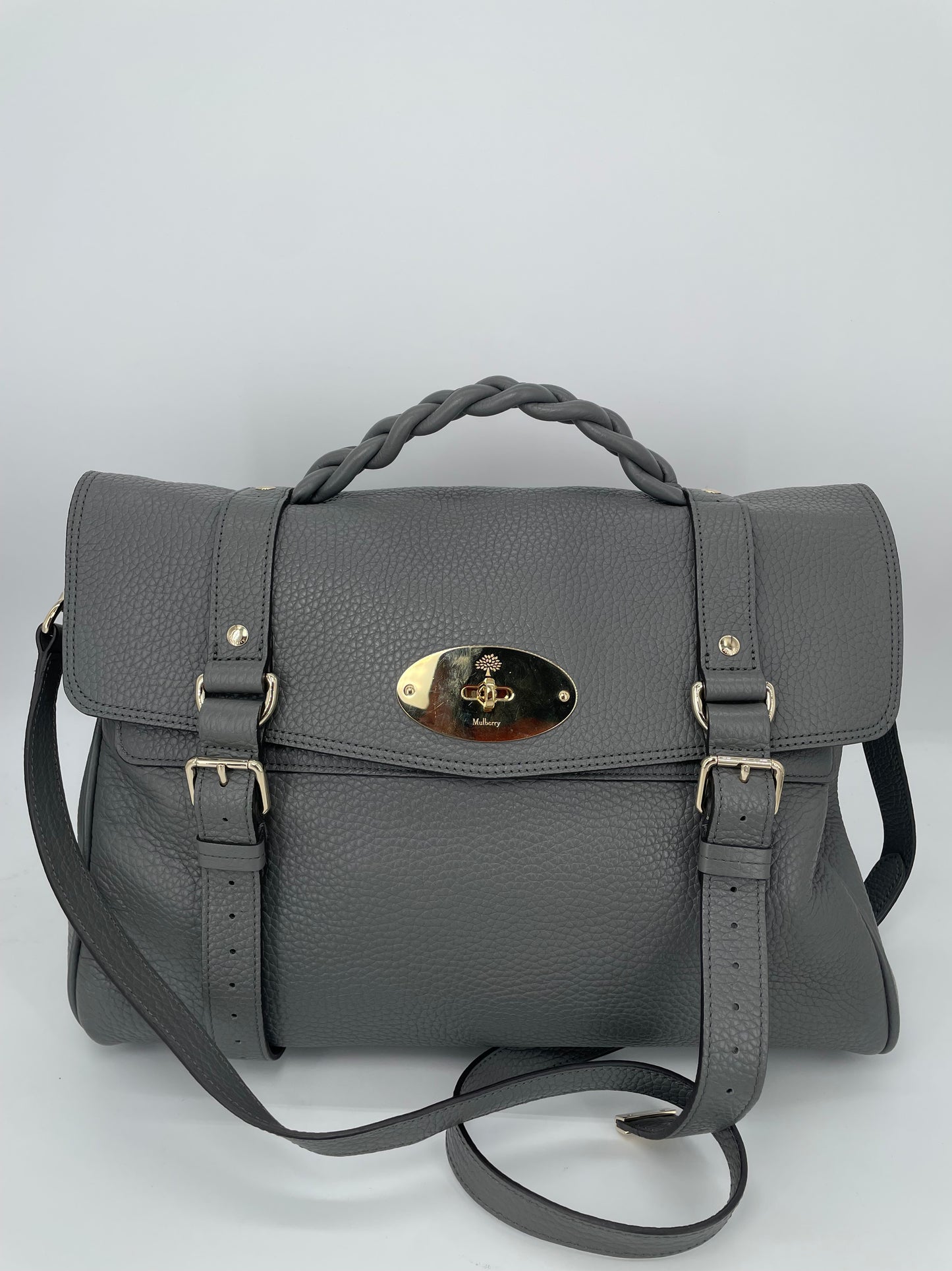 Preloved Mulberry Alexa Satchel Bag, Oversized